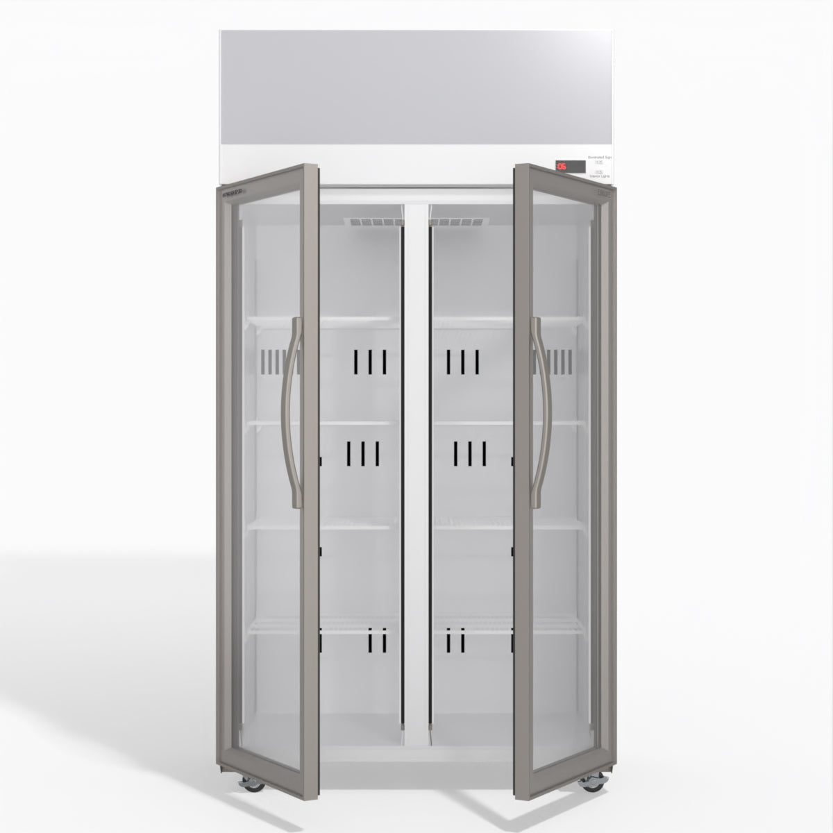 Skope TCE1000N 2 Glass Door Display or Storage Fridge with EZICORE 896L - TCE1000N