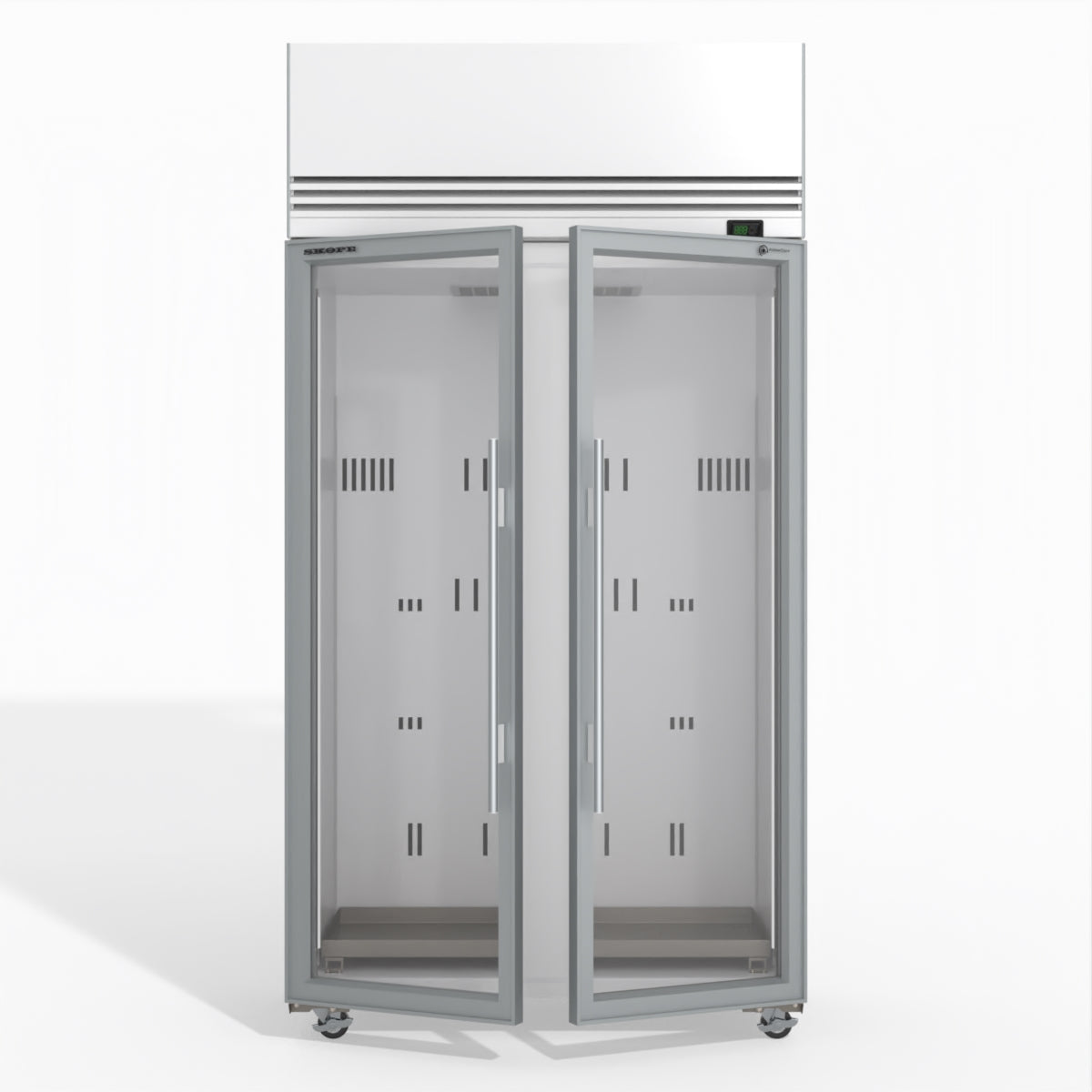 Skope TMF1000N-A Ice 2 1 Glass Door Upright Display or Storage Freezer 980L - TMF1000N-Ice