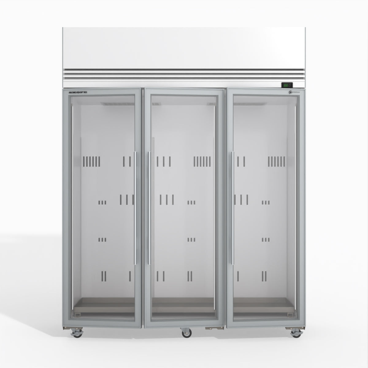 Skope TMF1500N-A Ice 3 Glass Door Upright Display or Storage Freezer 1396L - TMF1500N-Ice