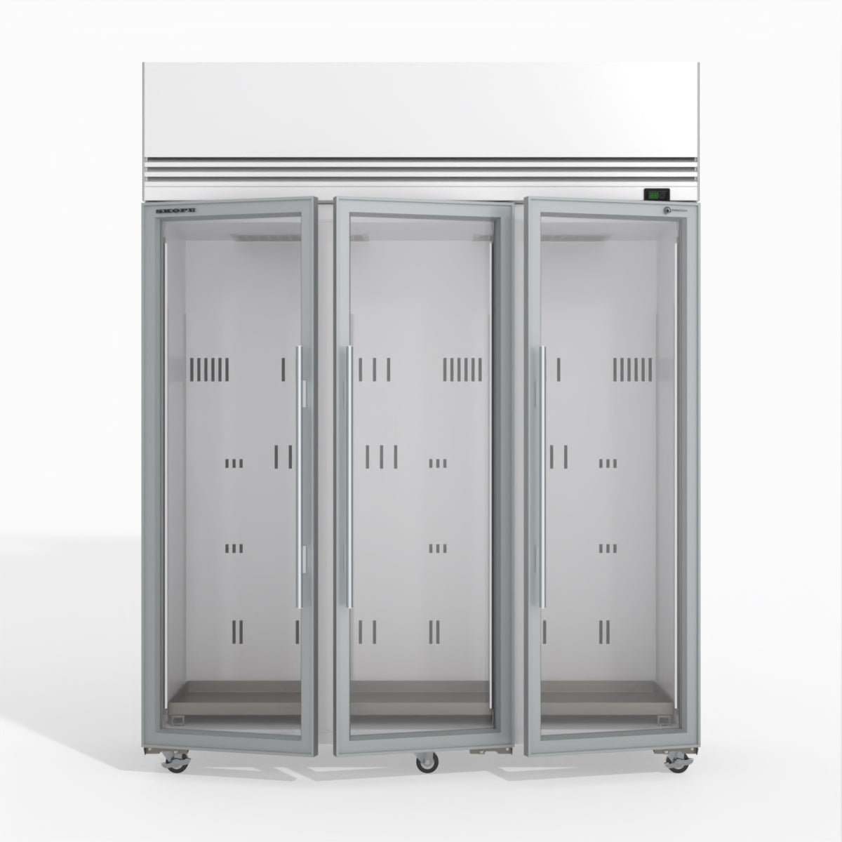 Skope TMF1500N-A Ice 3 Glass Door Upright Display or Storage Freezer 1396L - TMF1500N-Ice