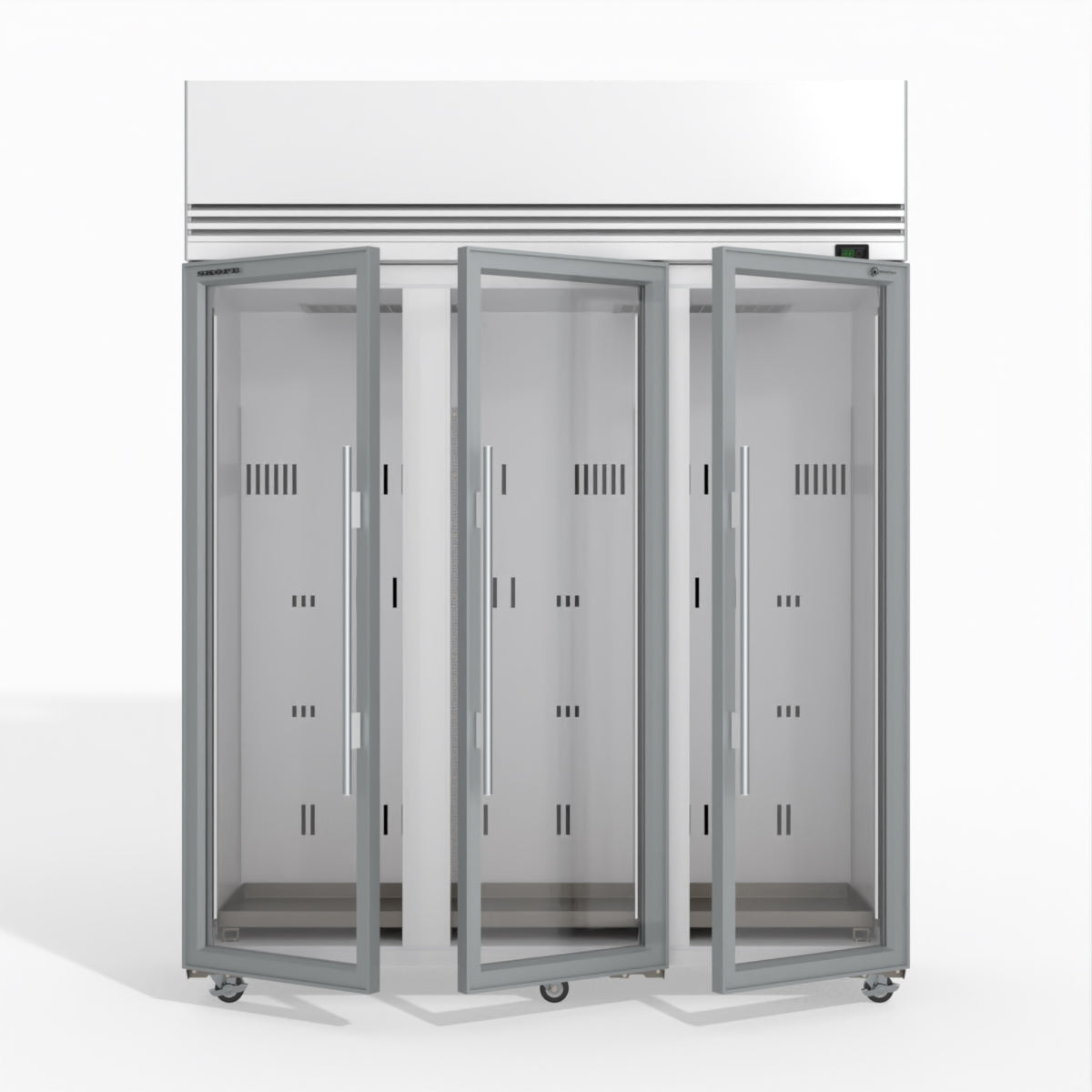 Skope TMF1500N-A Ice 3 Glass Door Upright Display or Storage Freezer 1396L - TMF1500N-Ice