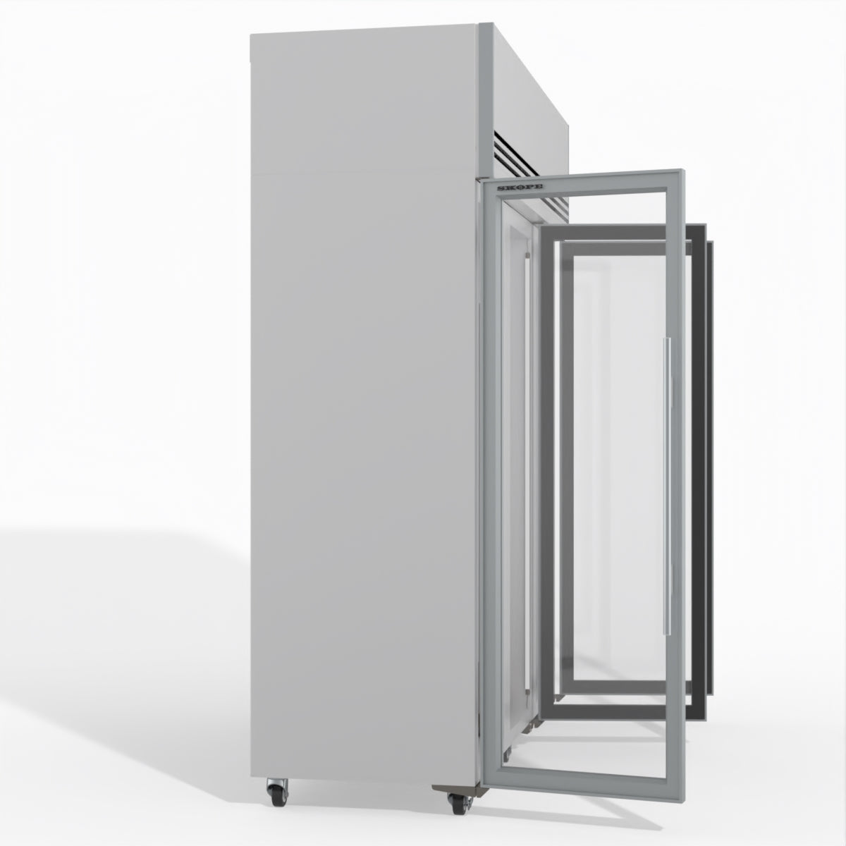 Skope TMF1500N-A Ice 3 Glass Door Upright Display or Storage Freezer 1396L - TMF1500N-Ice