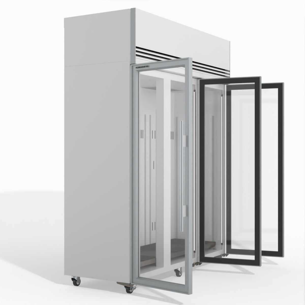 Skope TMF1500N-A Ice 3 Glass Door Upright Display or Storage Freezer 1396L - TMF1500N-Ice
