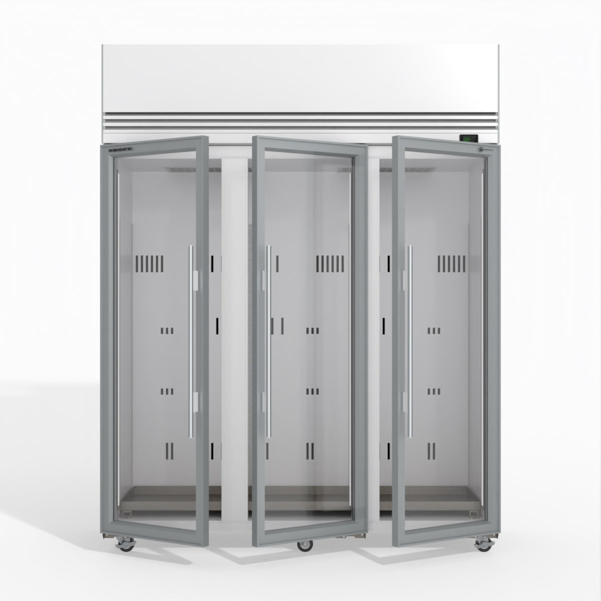 Skope TMF1500N-A Ice 3 Glass Door Upright Display or Storage Freezer 1396L - TMF1500N-Ice