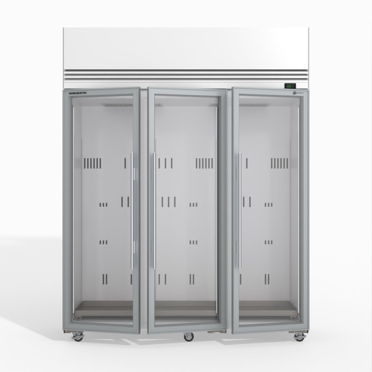 Skope TMF1500N-A Ice 3 Glass Door Upright Display or Storage Freezer 1396L - TMF1500N-Ice