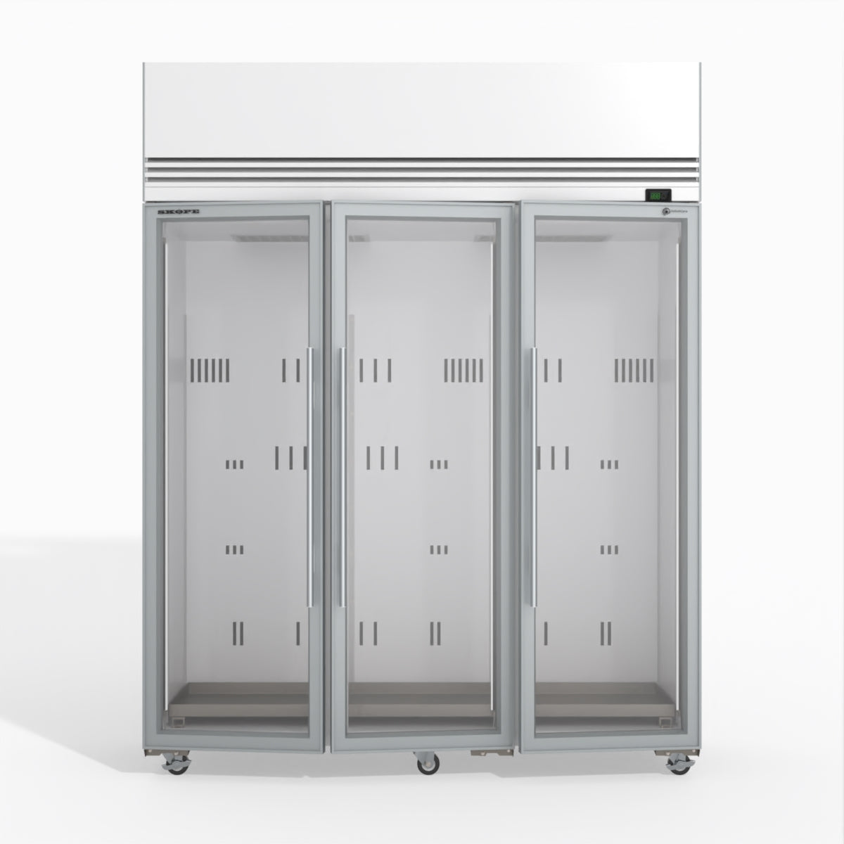 Skope TMF1500N-A Ice 3 Glass Door Upright Display or Storage Freezer 1396L - TMF1500N-Ice