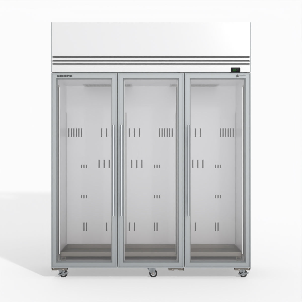 Skope TMF1500N-A Ice 3 Glass Door Upright Display or Storage Freezer 1396L - TMF1500N-Ice