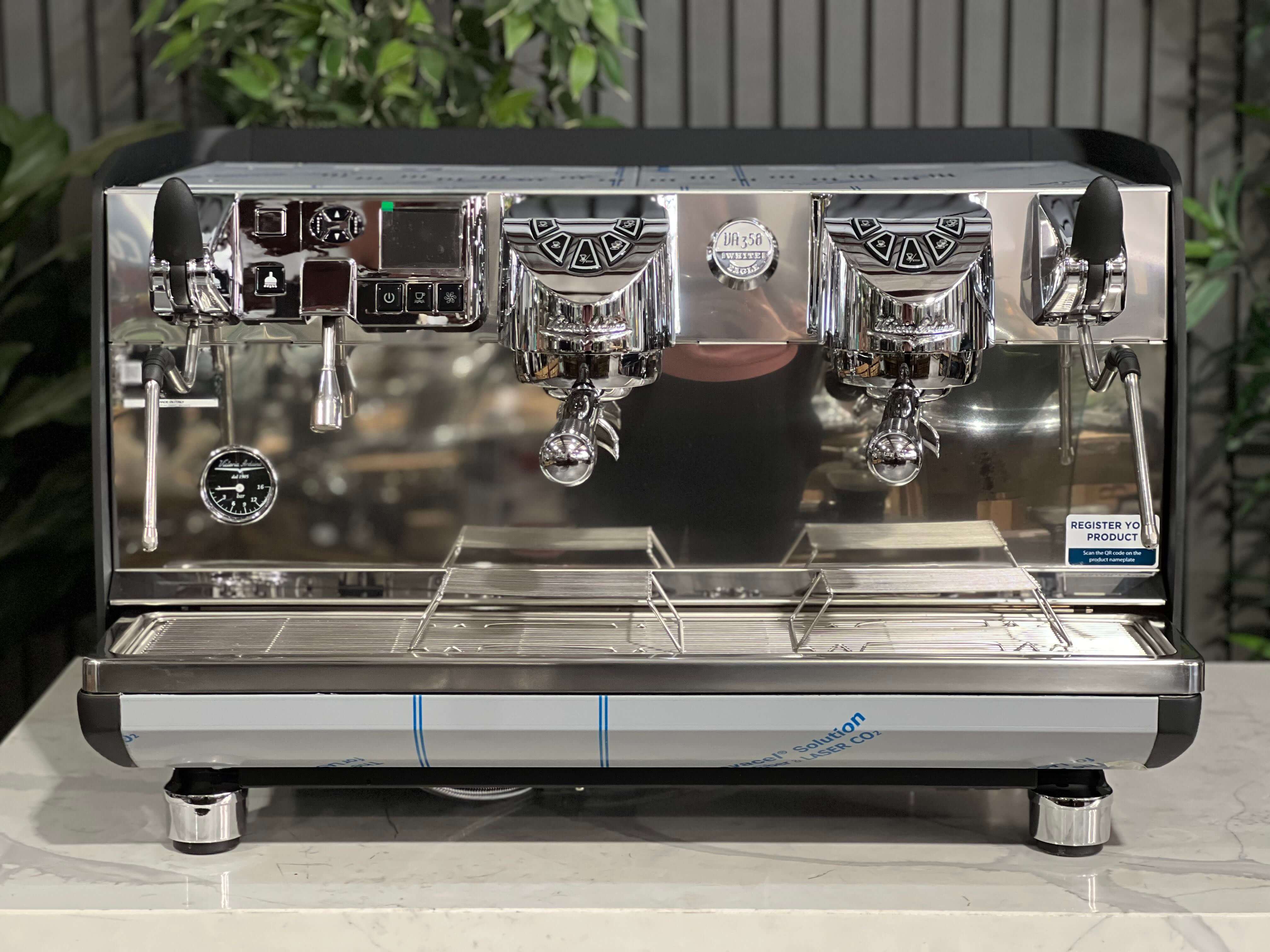 Victoria Arduino White Eagle Digit Black - 2 Group Commercial Espresso Machine - Stainless