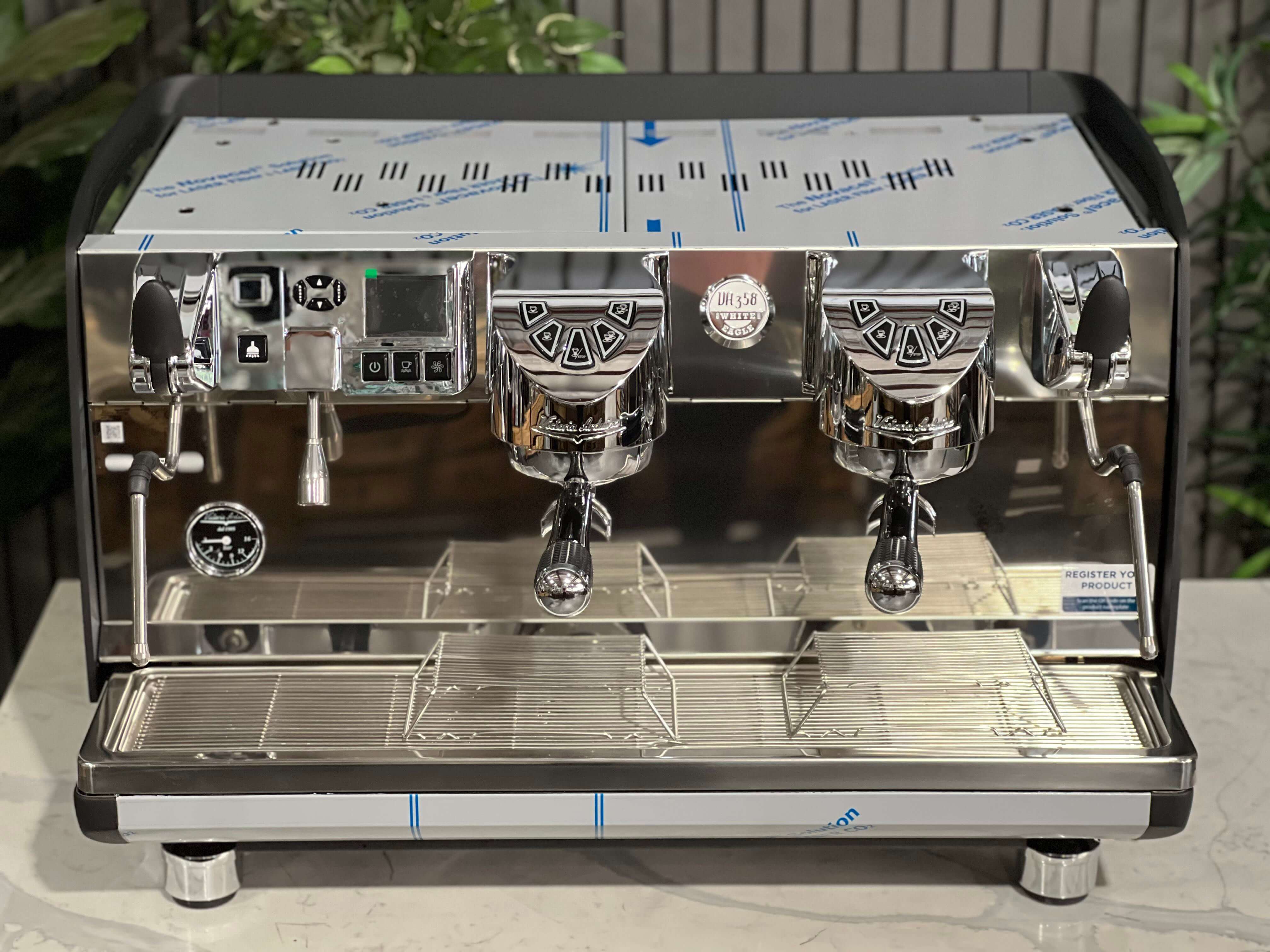 Victoria Arduino White Eagle Digit Black - 2 Group Commercial Espresso Machine - Stainless