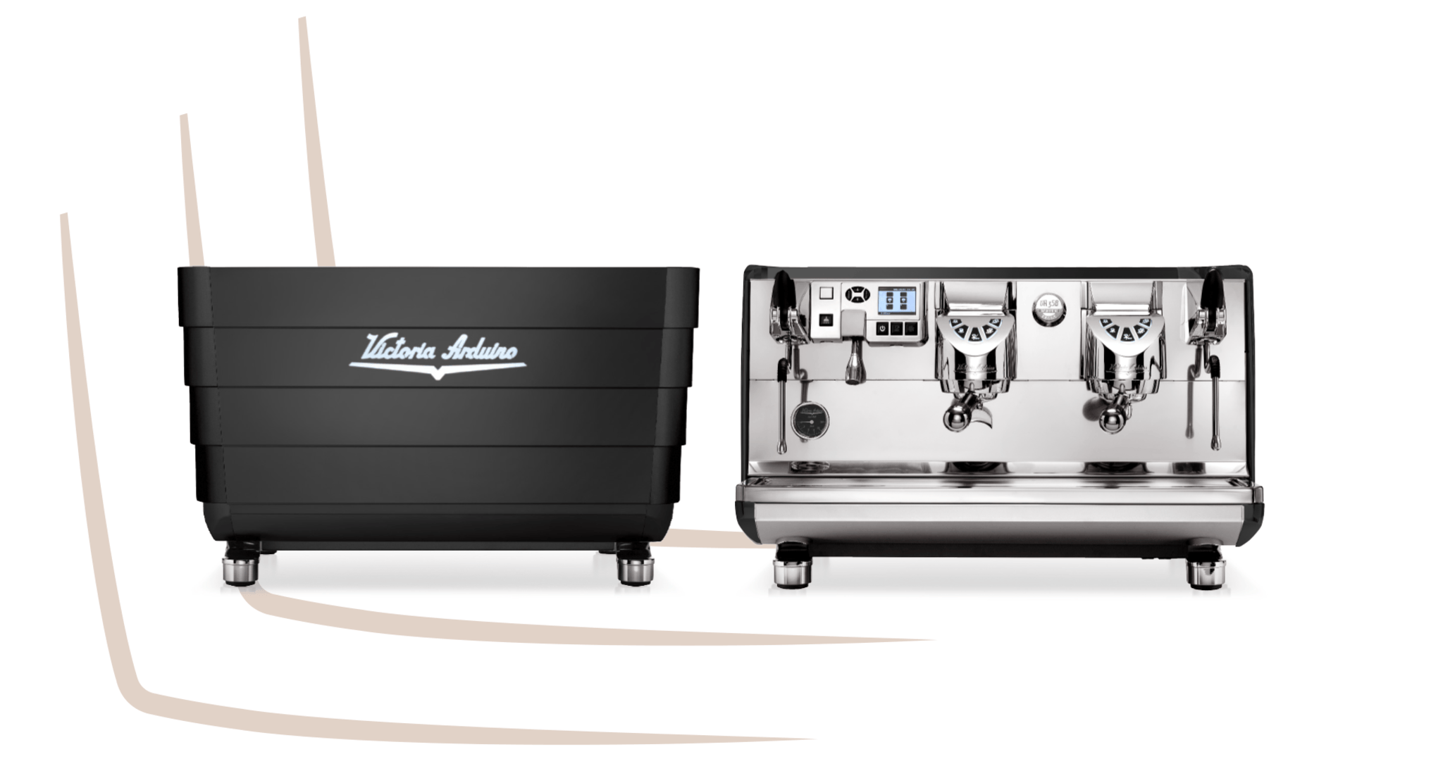 Victoria Arduino White Eagle Digit Black & Brand - 2 Group Commercial Espresso Machine - Stainless