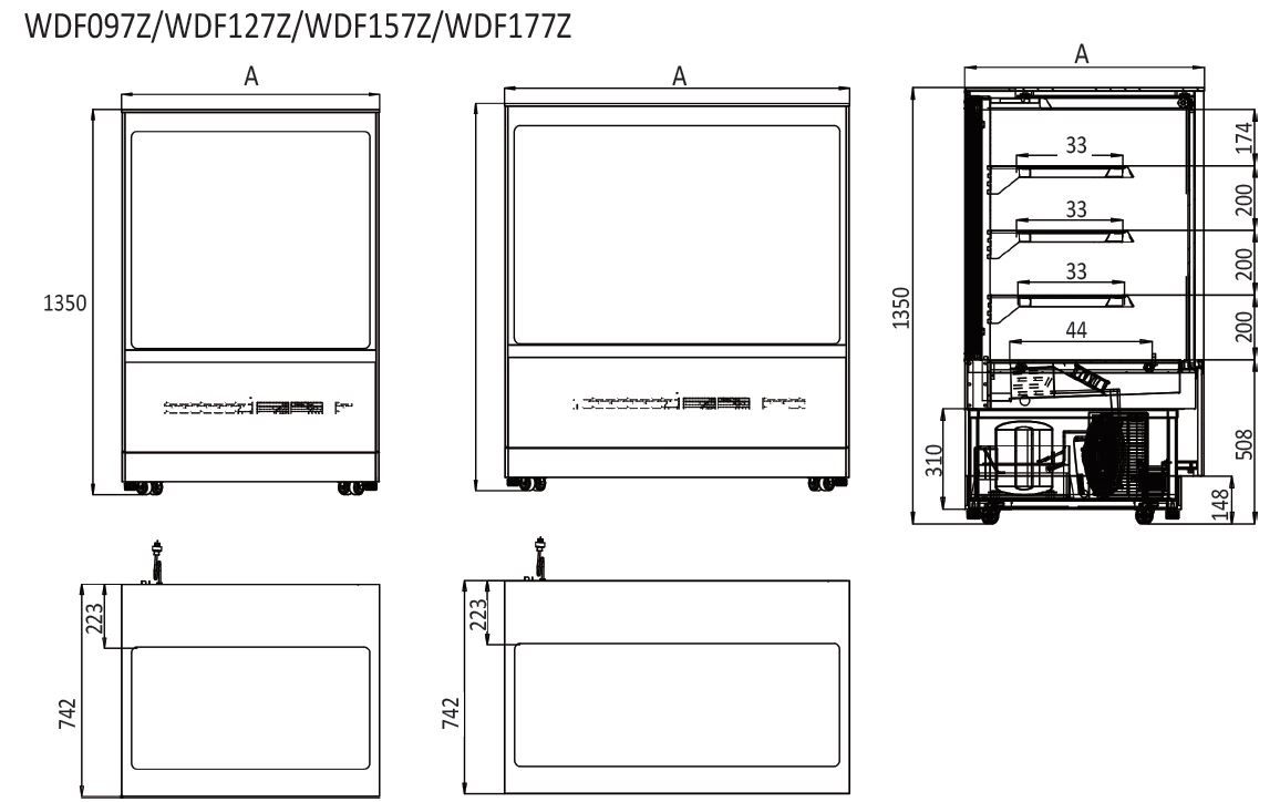 Cake Display Fridges 1200mm | Atosa | WDF127Z