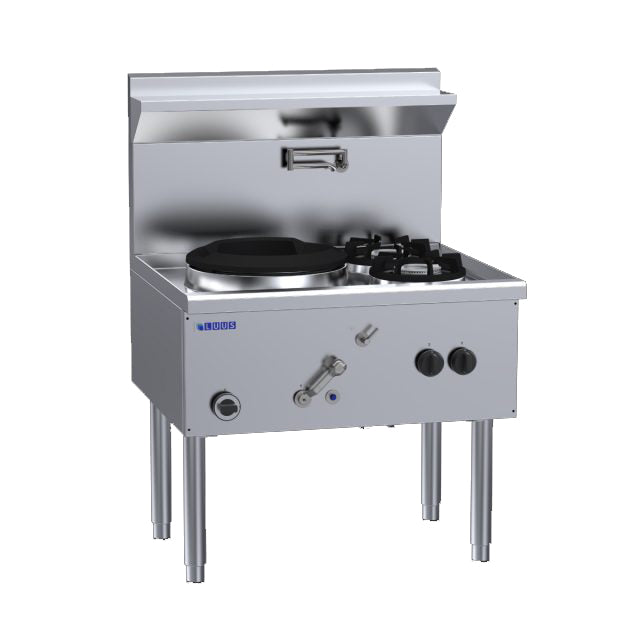 Luus Single Hole Two Burner Compact Waterless Wok WZ-1C2B-NG - Natural Gas