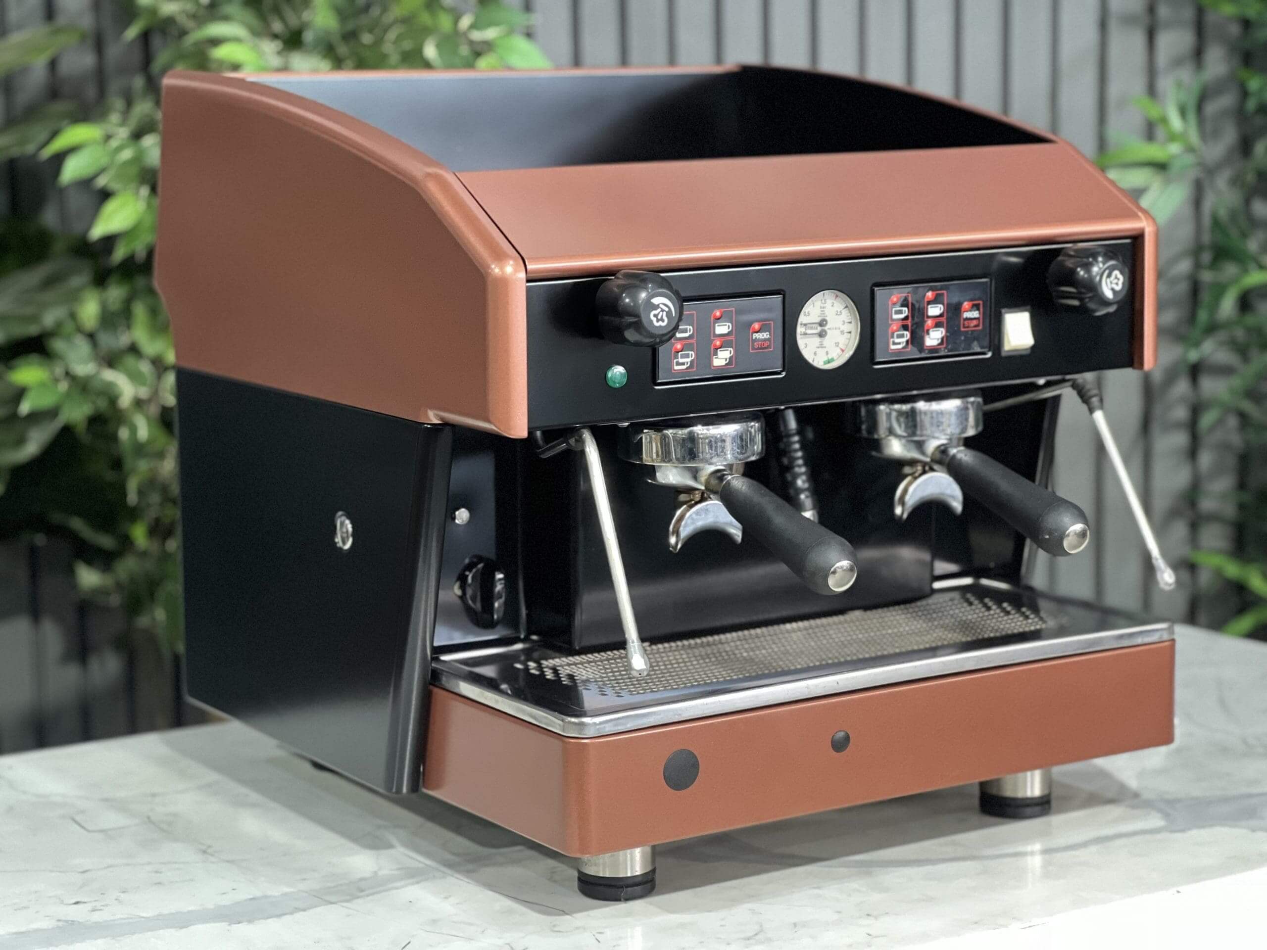 Wega Atlas Compact Black - 2 Group Commercial Espresso Machine - Bronze