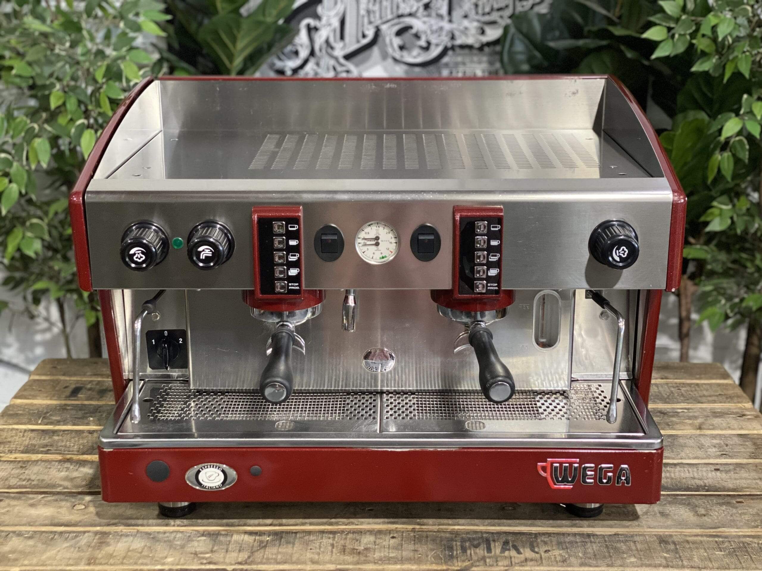 Wega Atlas EVD - 2 Group Commercial Espresso Machine - Red