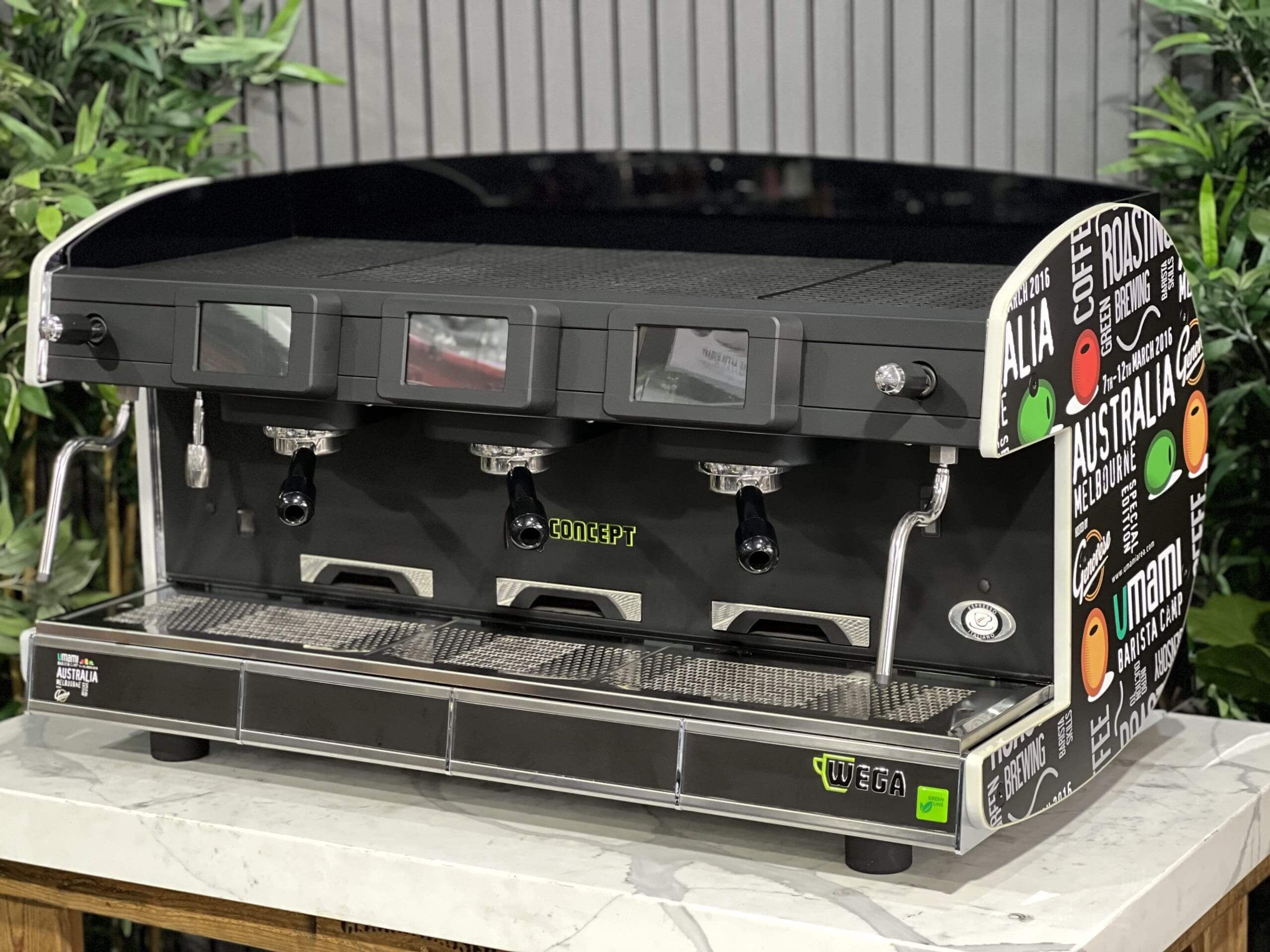 Wega My Concept & Wrap - 3 Group Commercial Espresso Machine - Black
