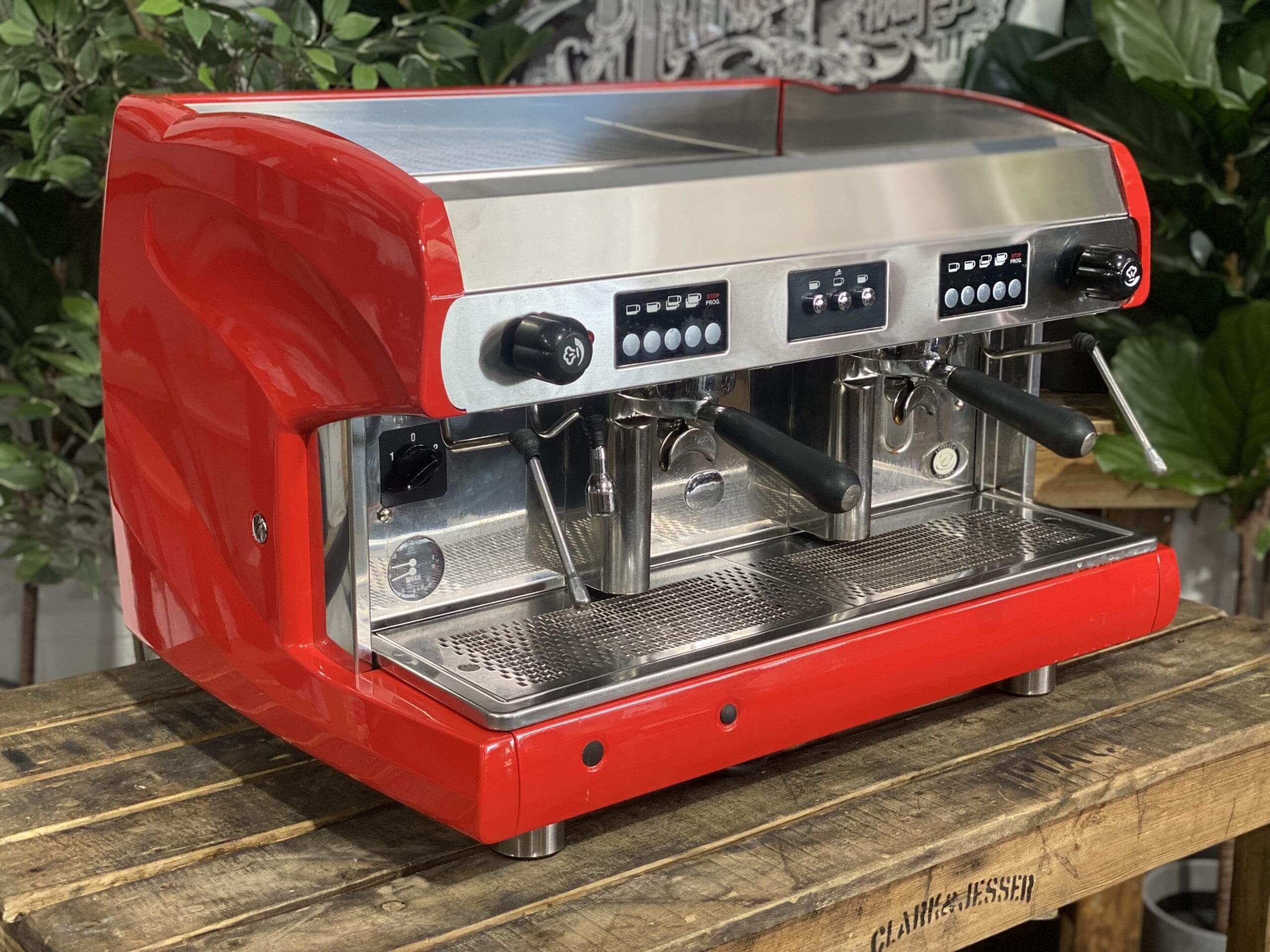 Wega Polaris High Cup - 2 Group Commercial Espresso Machine - Red