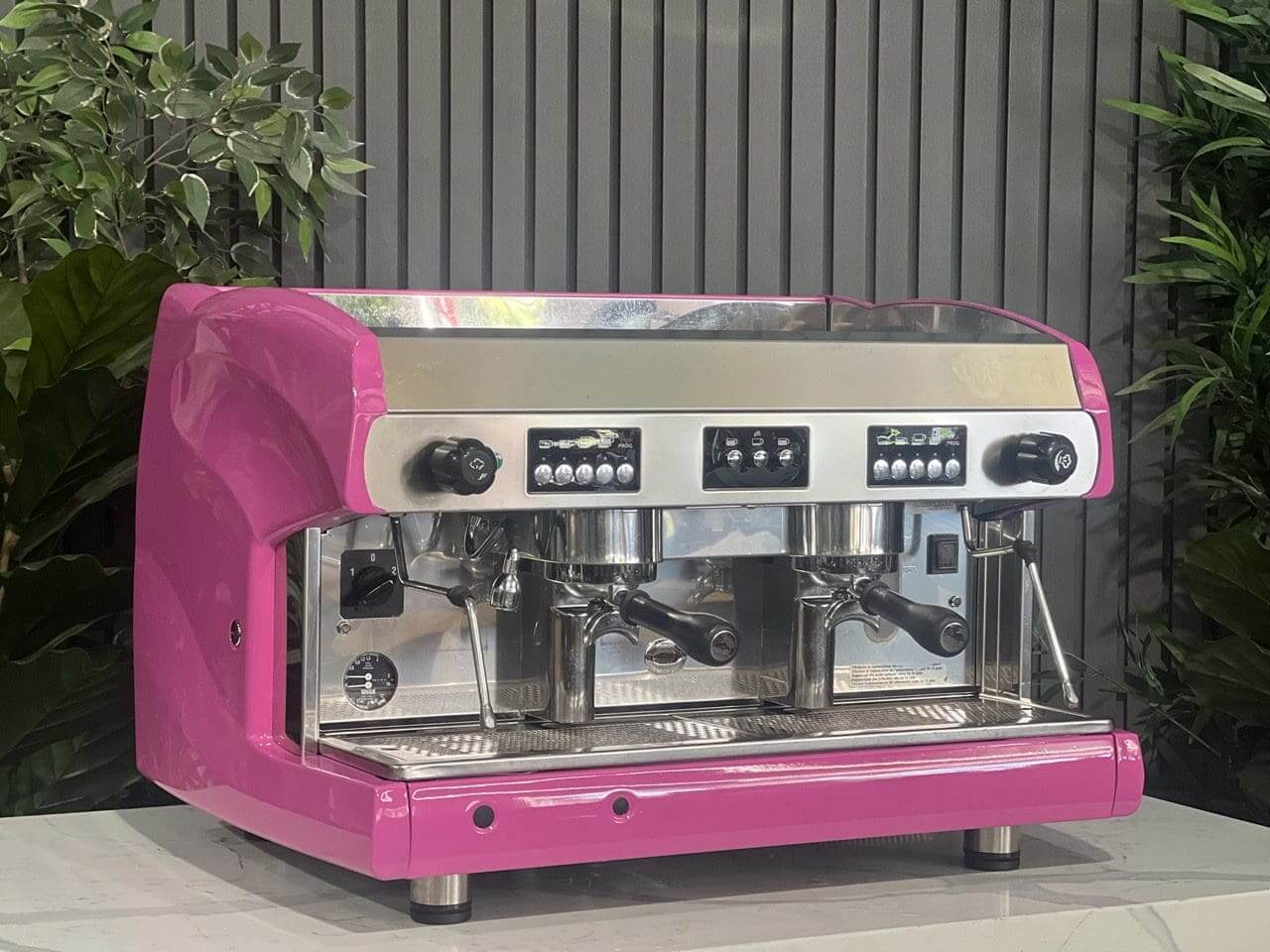 Wega Polaris Low Cup Hot - 2 Group Commercial Espresso Machine - Pink