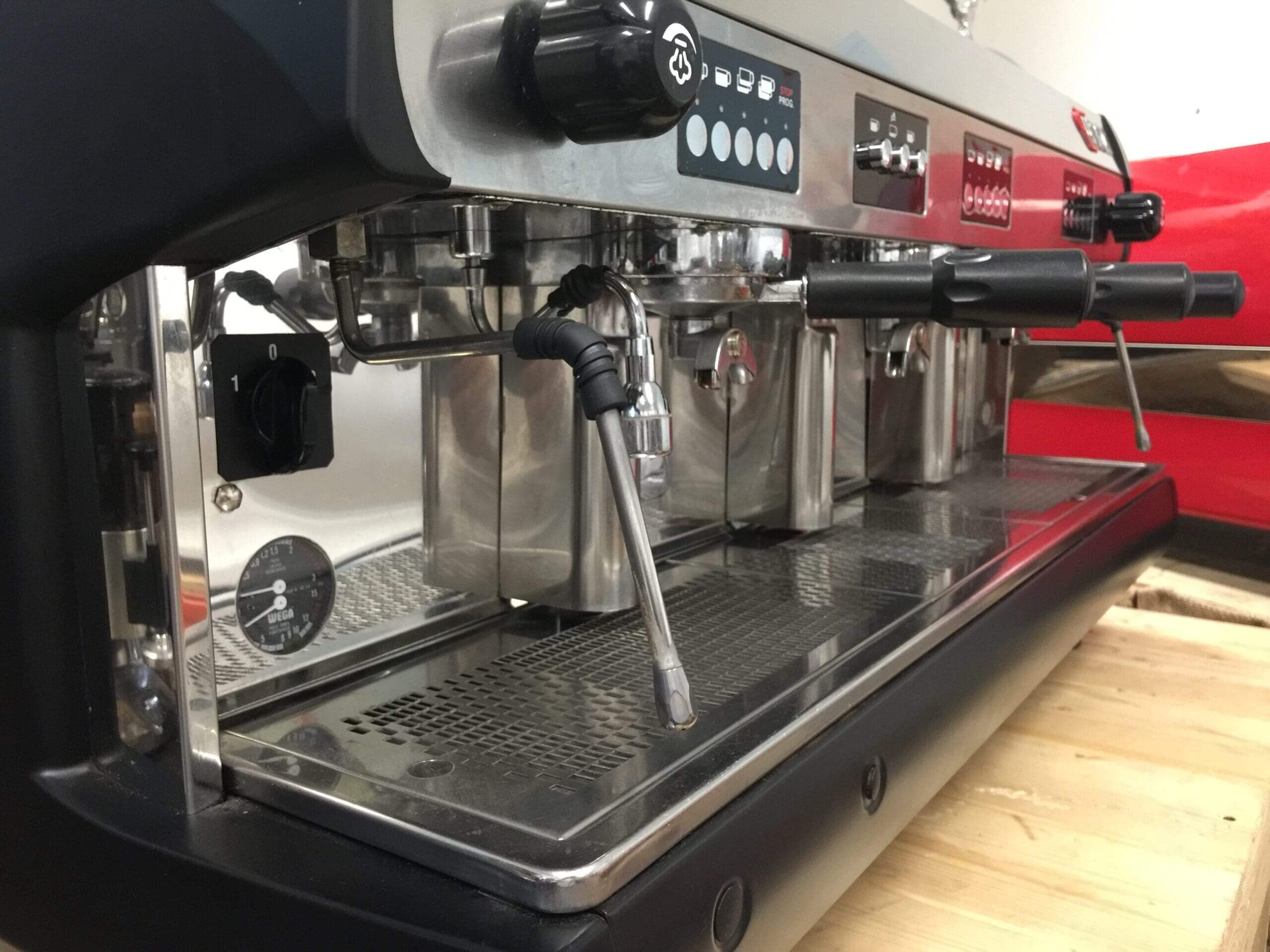 Wega Polaris High Cup Matte - 3 Group Commercial Espresso Machine - Black