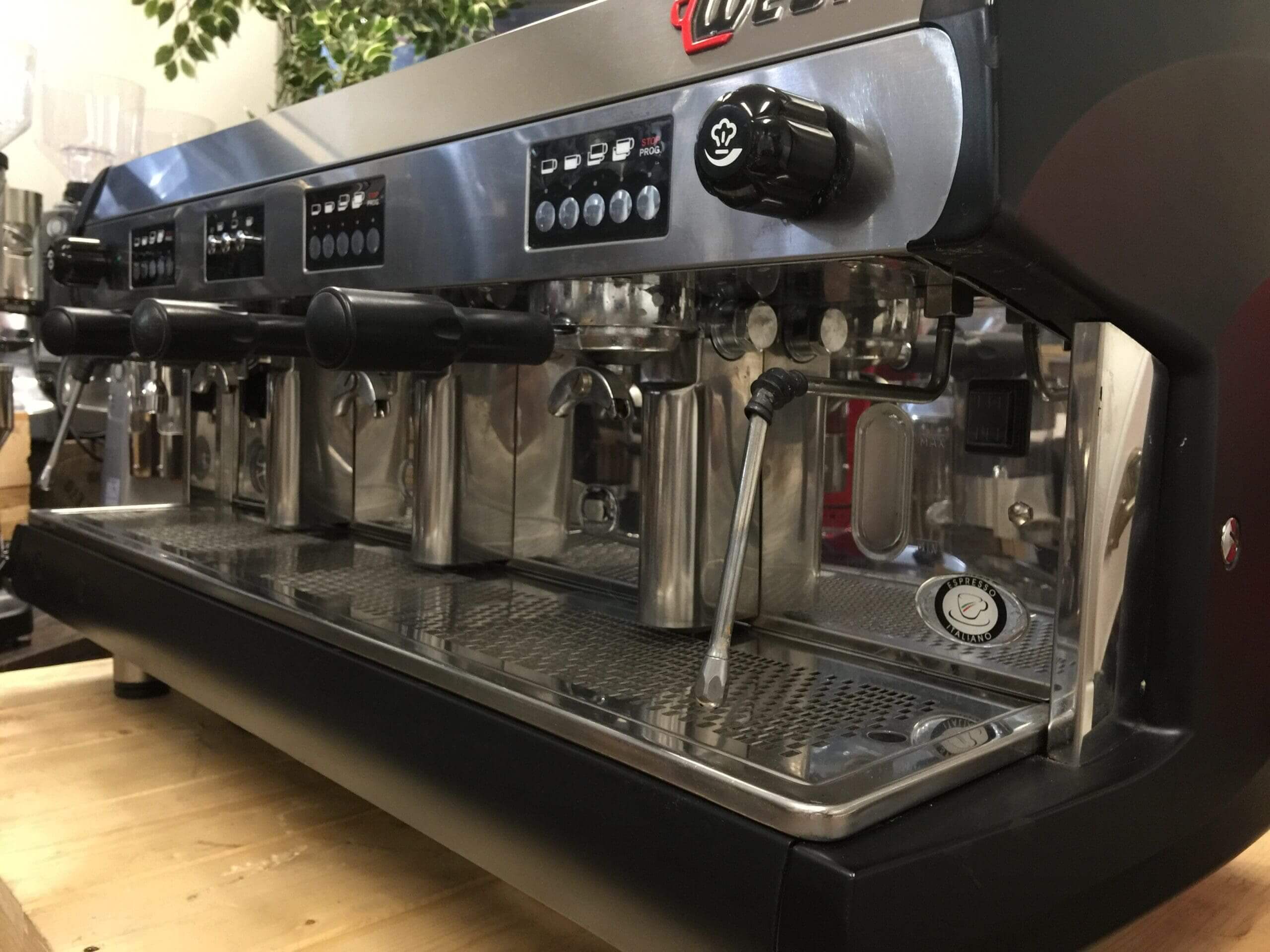 Wega Polaris High Cup Matte - 3 Group Commercial Espresso Machine - Black