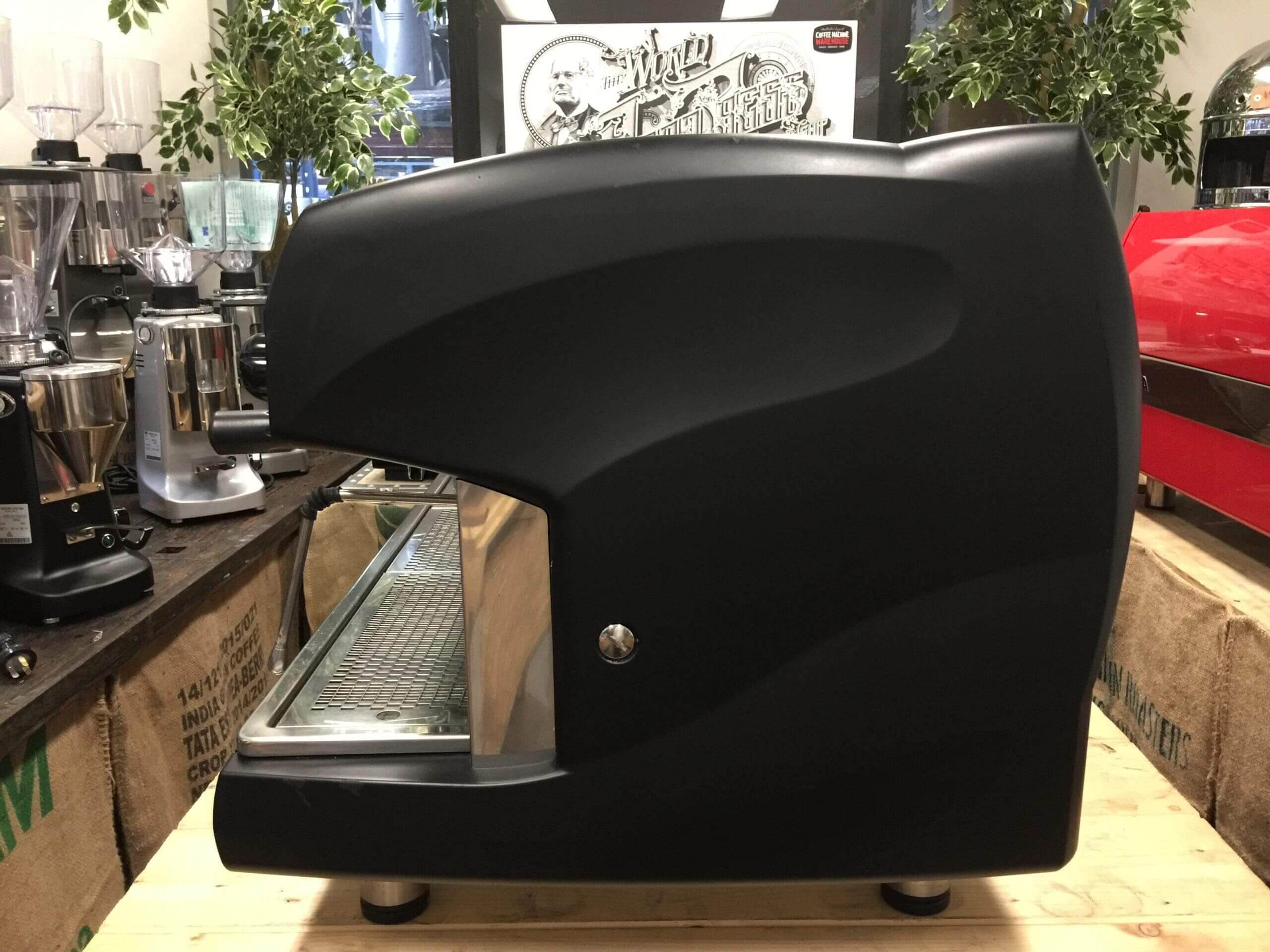 Wega Polaris High Cup Matte - 3 Group Commercial Espresso Machine - Black