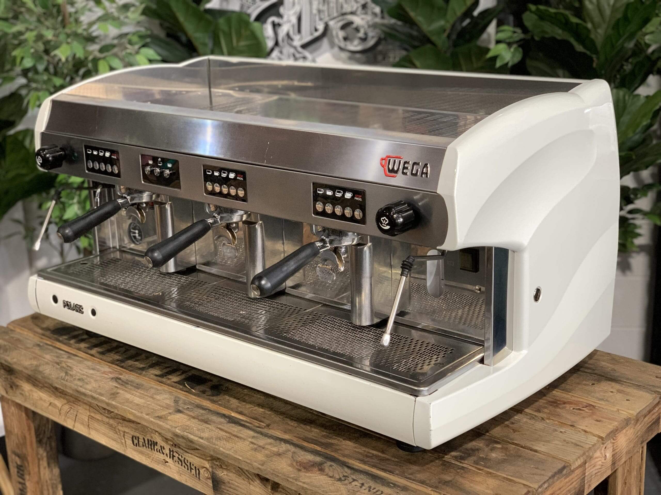 Wega Polaris High Cup - 3 Group Commercial Espresso Machine - White