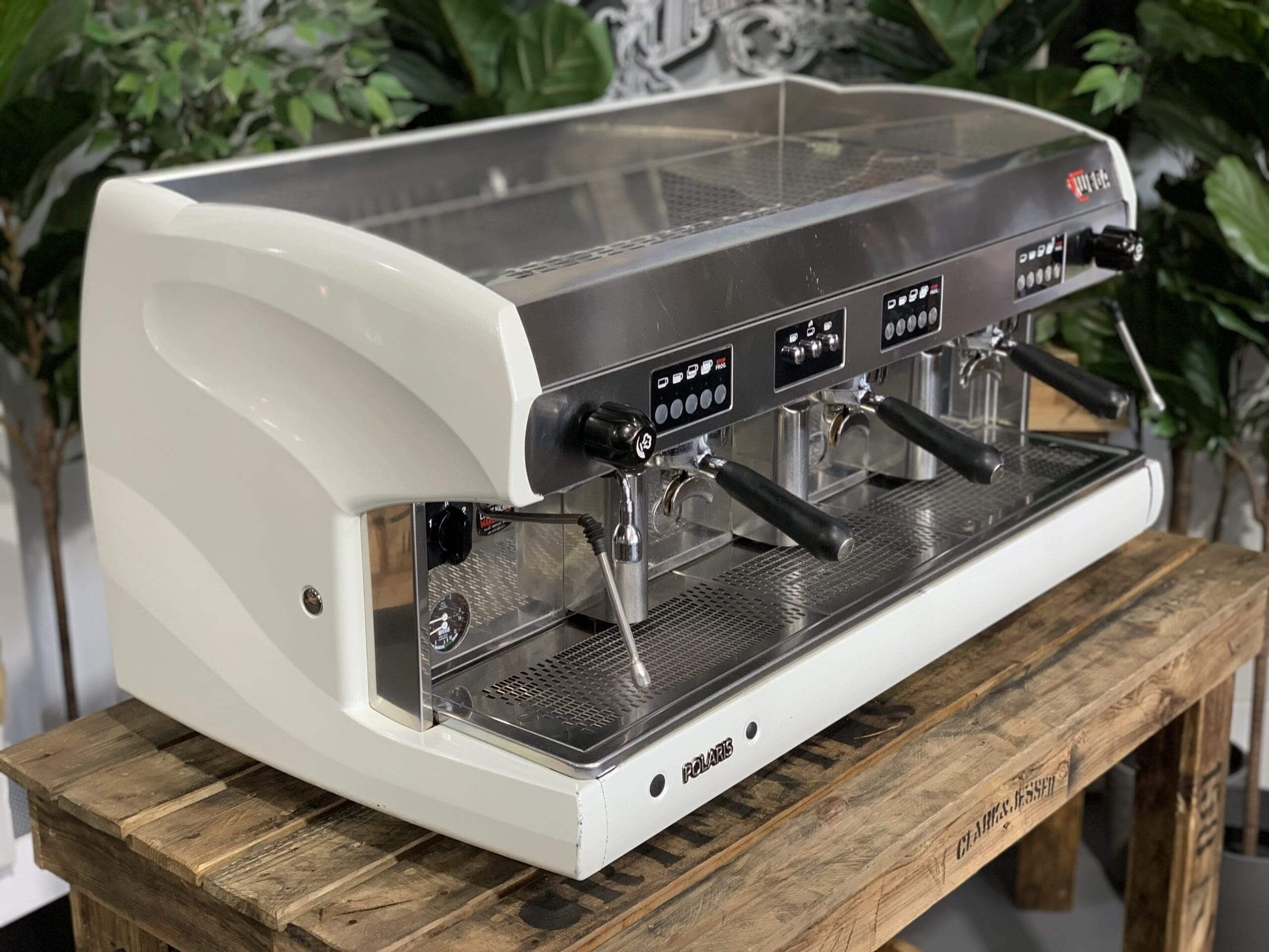 Wega Polaris High Cup - 3 Group Commercial Espresso Machine - White
