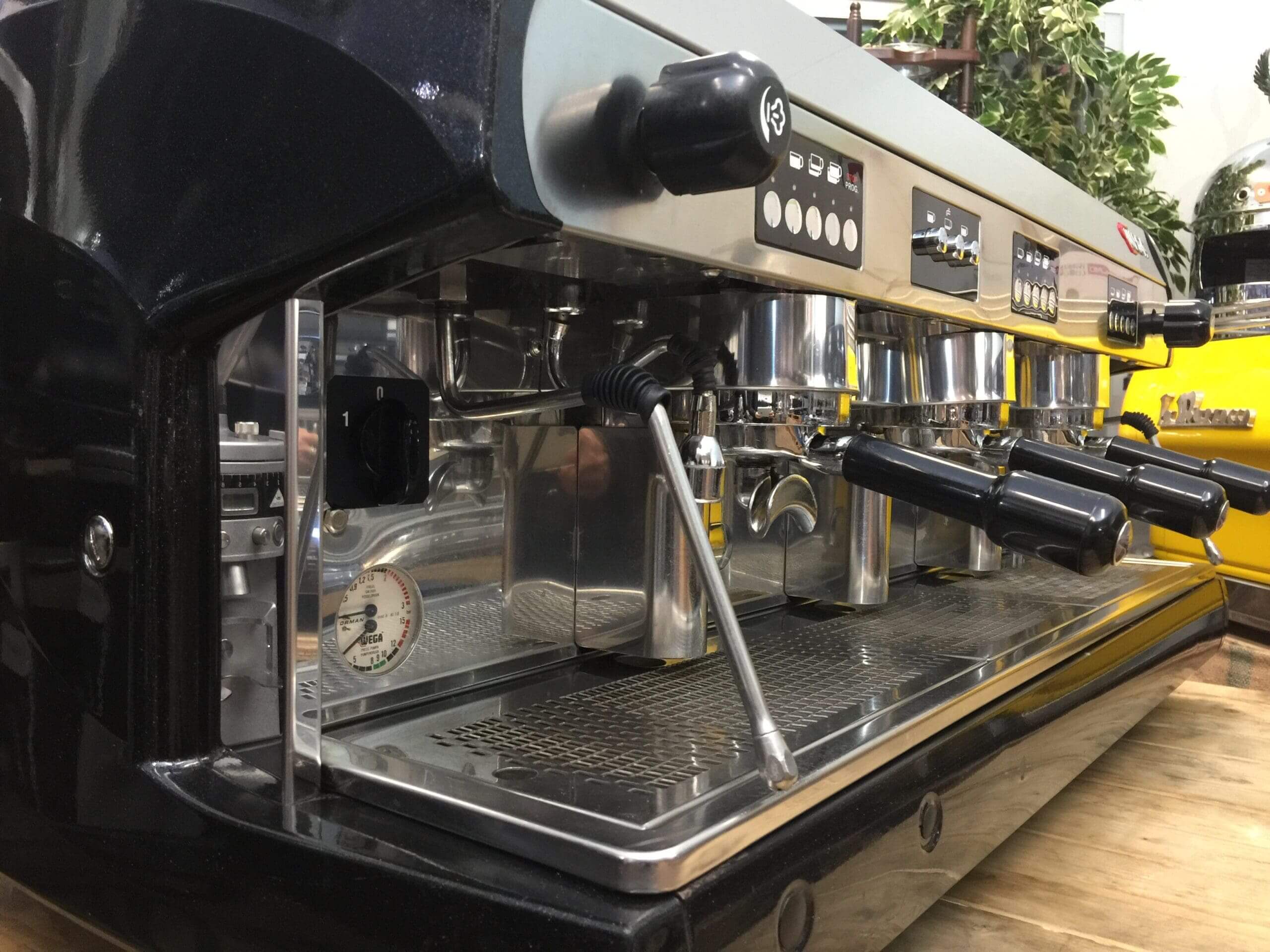 Wega Polaris Low Cup Metallic - 3 Group Commercial Espresso Machine - Black