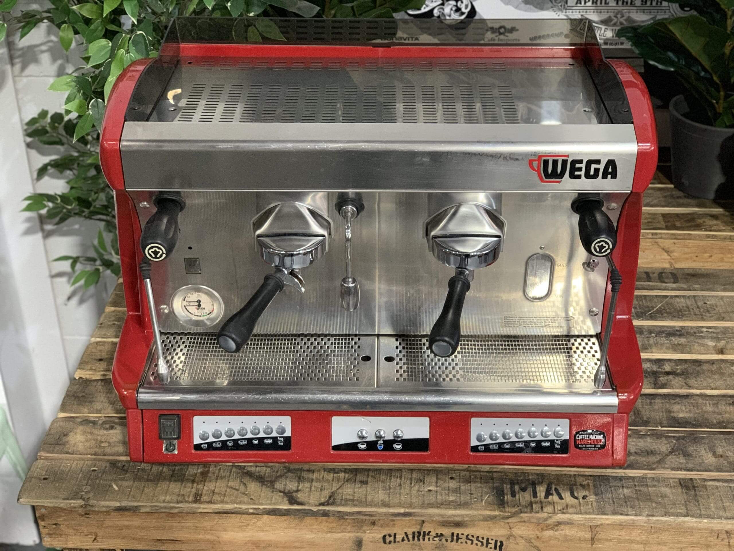 Wega Vela - 2 Group Commercial Espresso Machine - Red