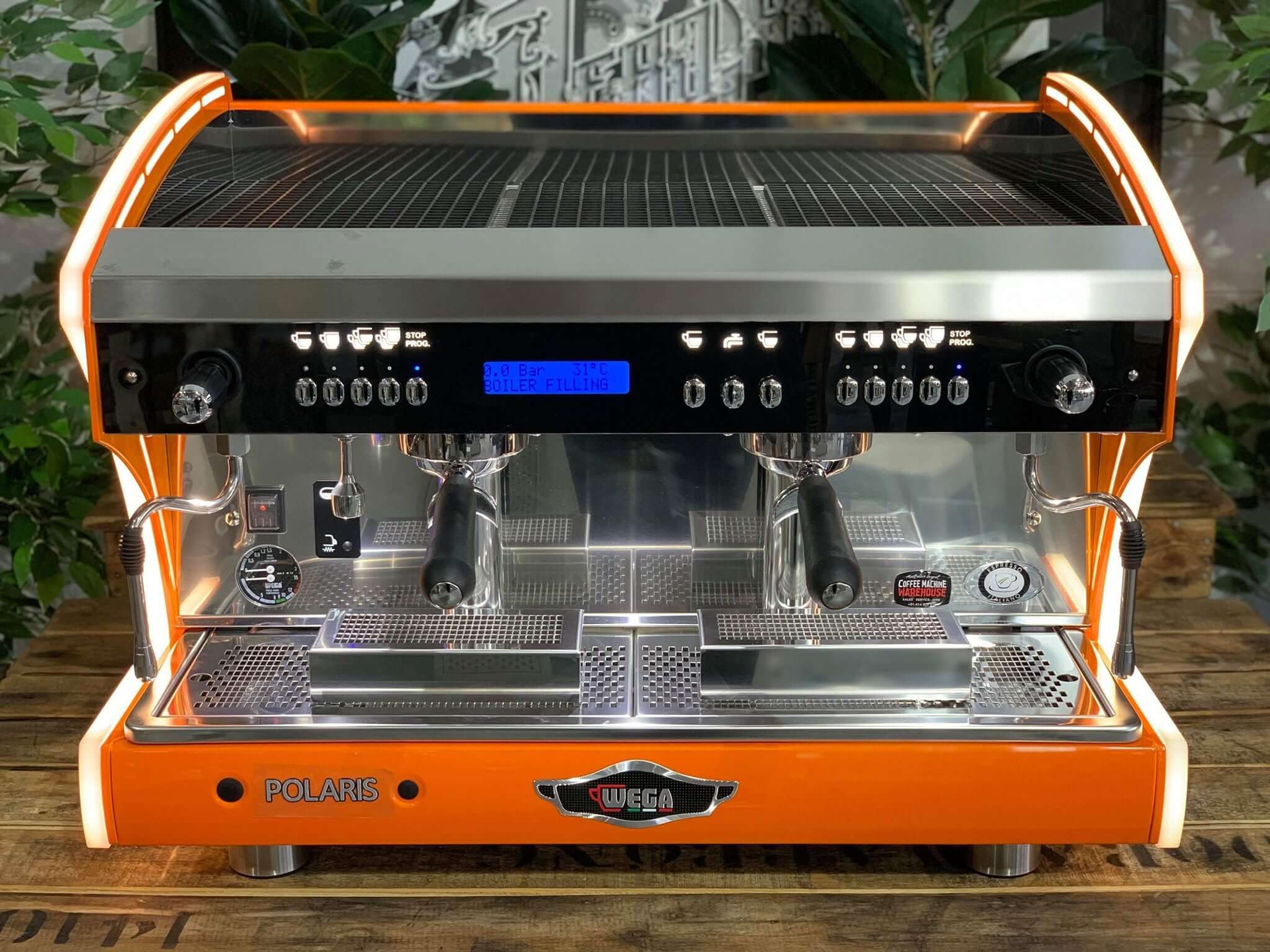 Wega Polaris Tron - 2 Group Commercial Espresso Machine - Orange