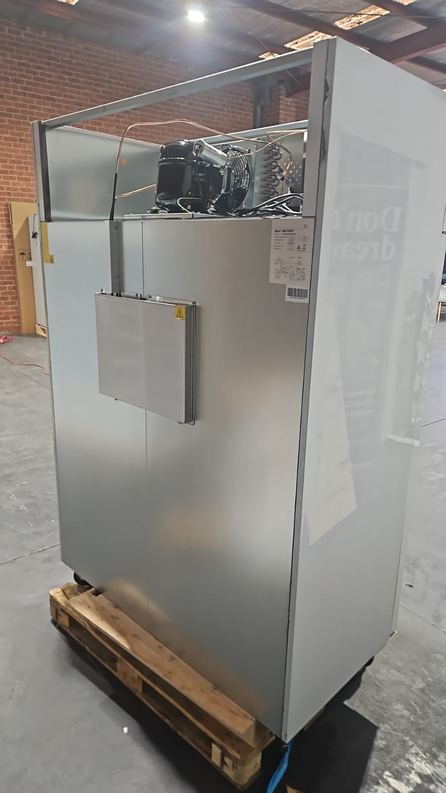 AG 1000 Litre Upright Double Stainless Steel Door Freezer GNX1000BT - Showroom Stock