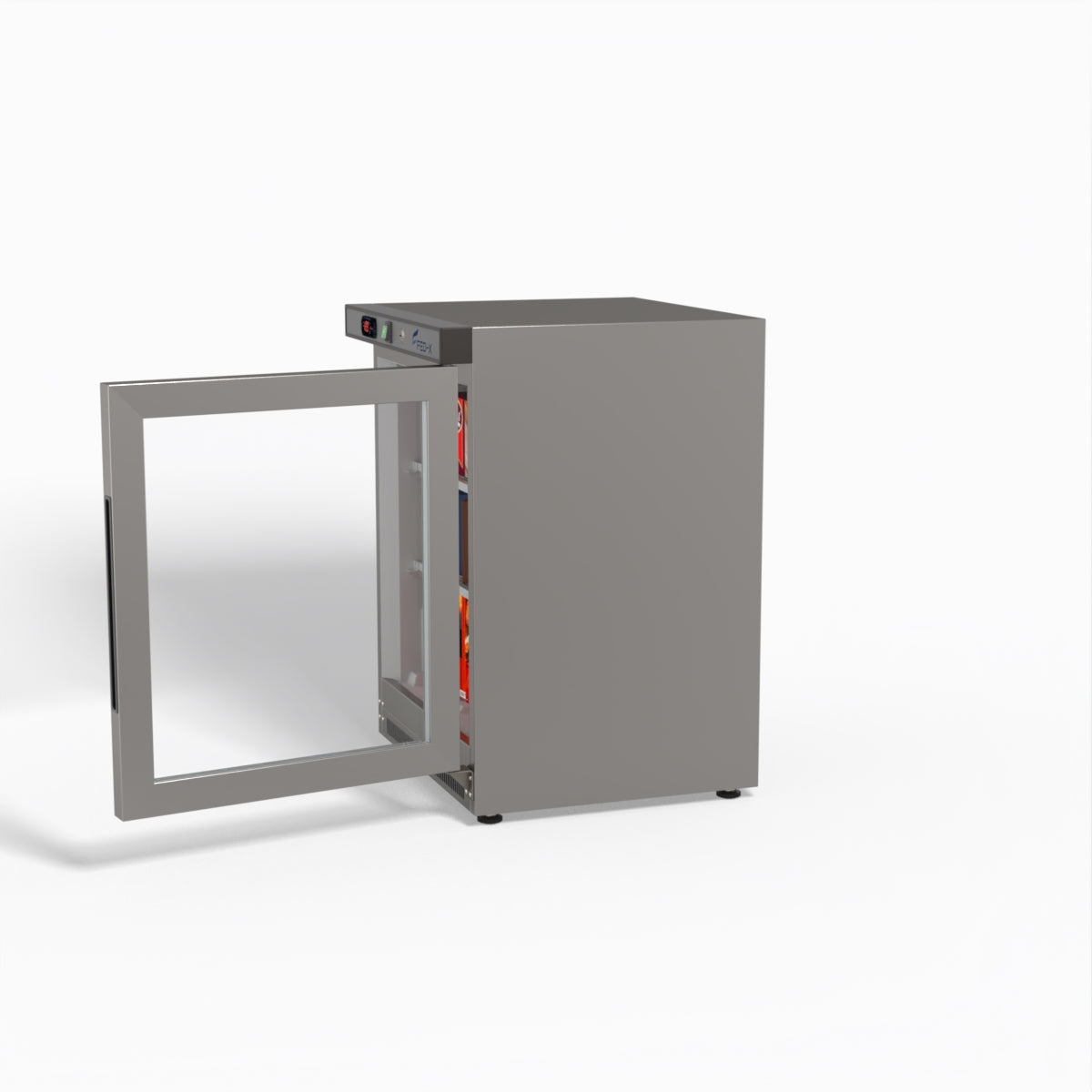 FED-X Thermaster Stainless Steel Upright Static Display Freezer XF200SG