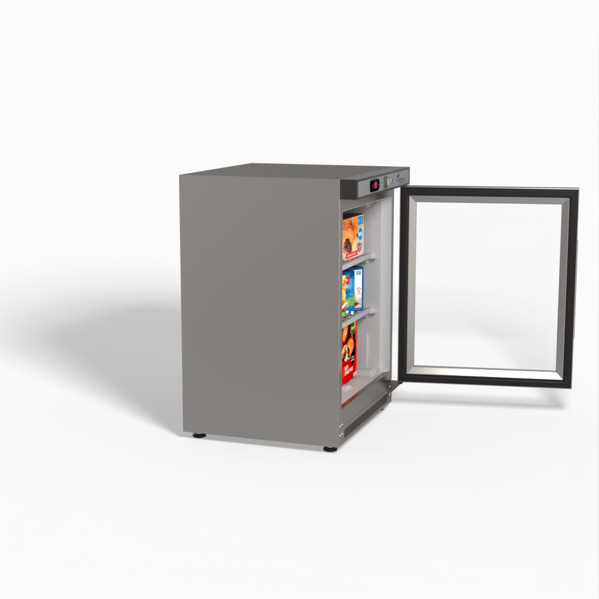 FED-X Thermaster Stainless Steel Upright Static Display Freezer XF200SG