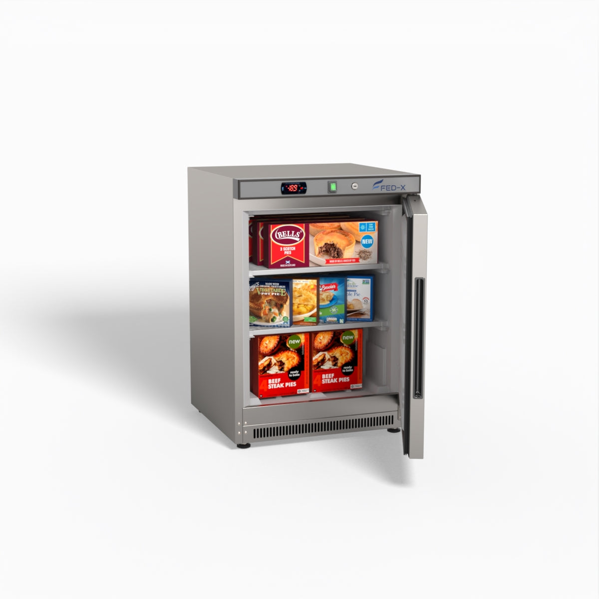 FED-X Thermaster Stainless Steel Uprighht Static Freezer XF200SS