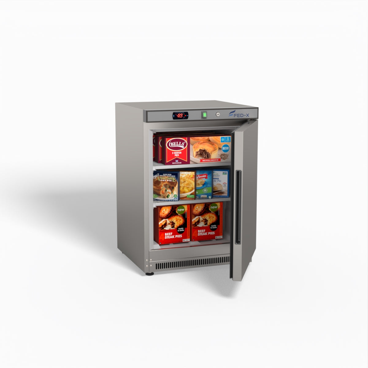 FED-X Thermaster Stainless Steel Uprighht Static Freezer XF200SS