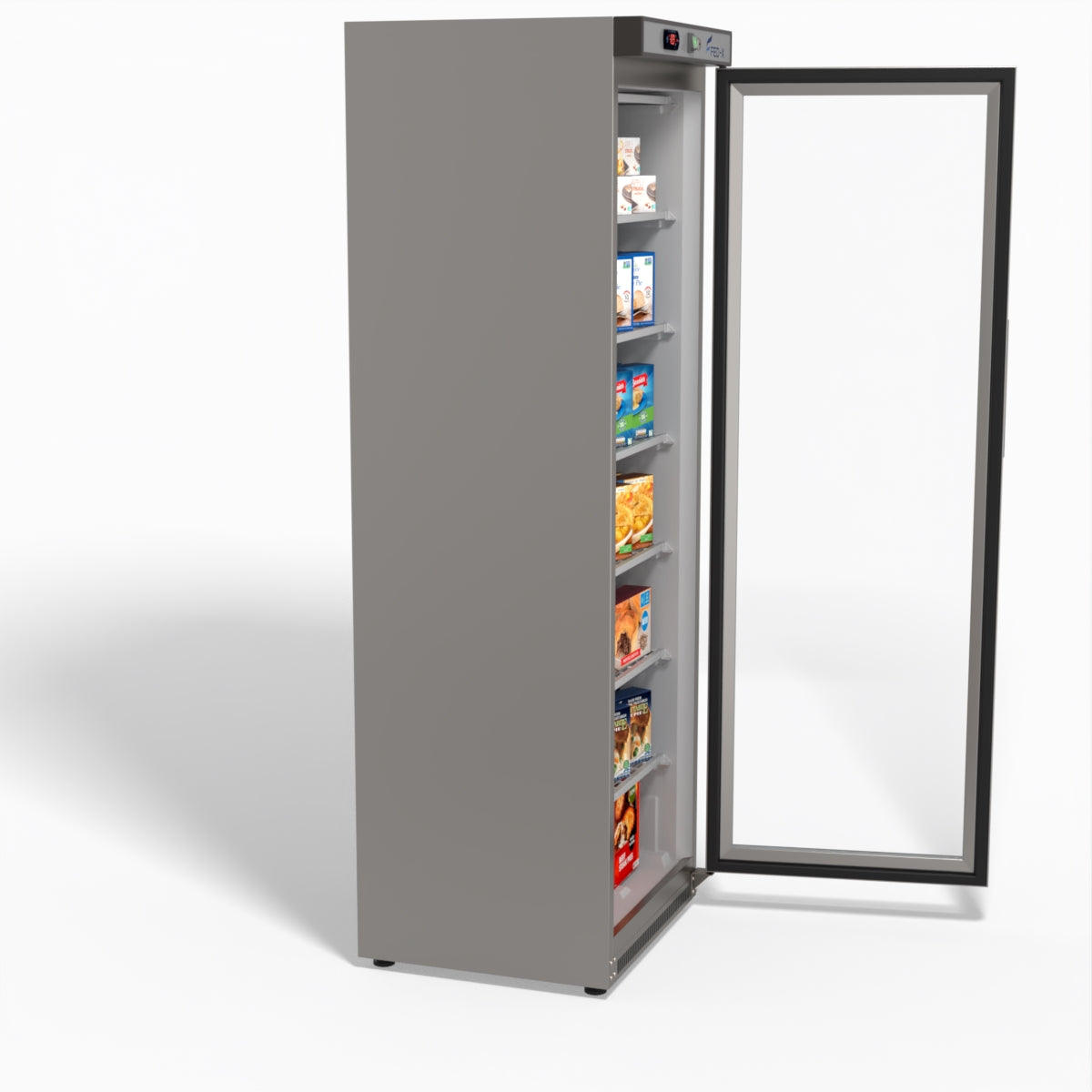 FED-X Thermaster Stainless Steel Upright Static Display Freezer XF400SG