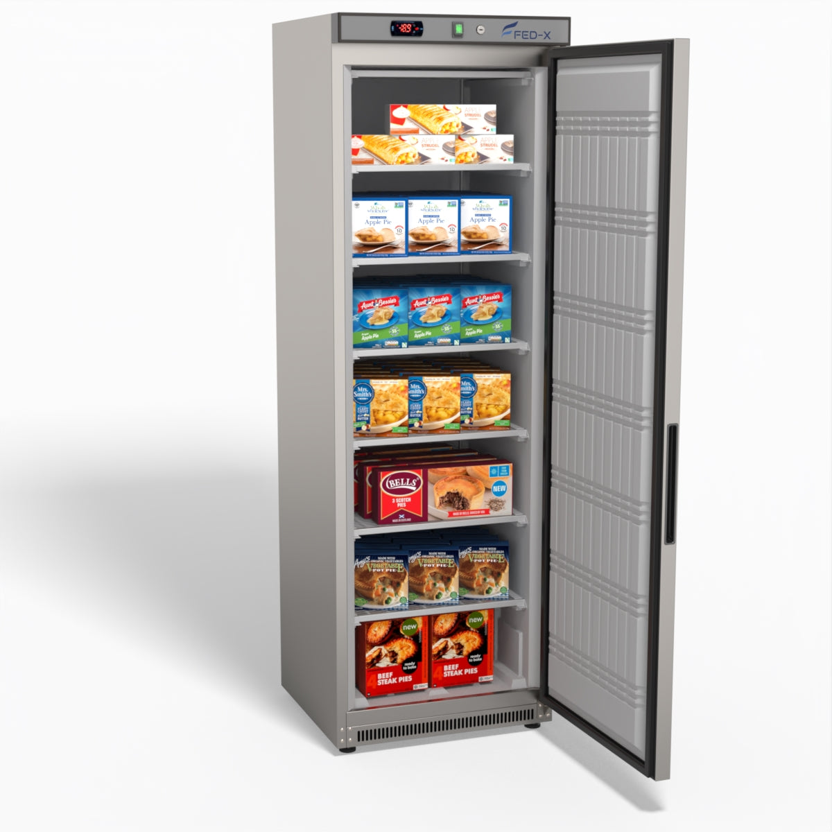 FED-X Thermaster Stainless Steel Upright Static Freezer XF400SS