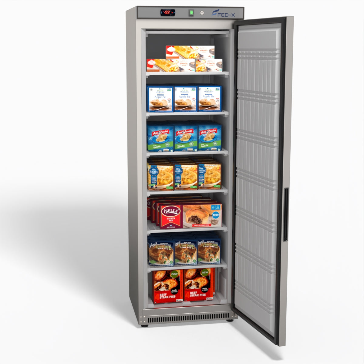 FED-X Thermaster Stainless Steel Upright Static Freezer XF400SS