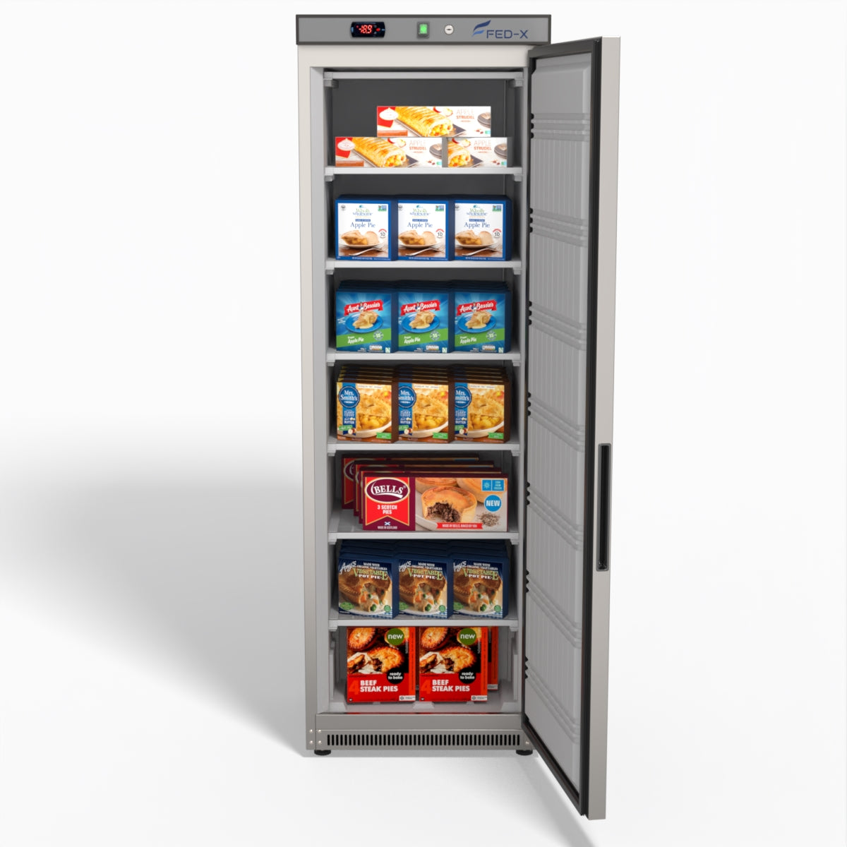 FED-X Thermaster Stainless Steel Upright Static Freezer XF400SS