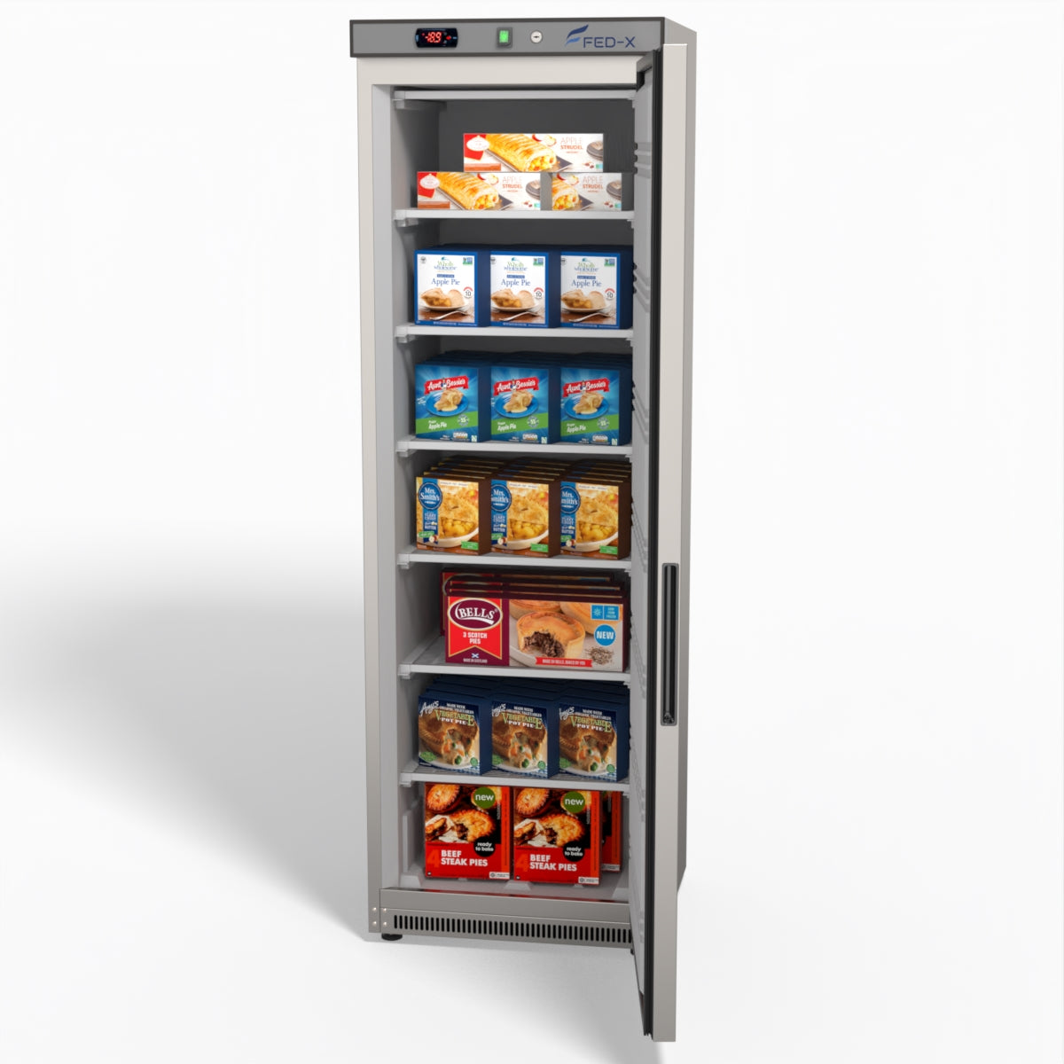 FED-X Thermaster Stainless Steel Upright Static Freezer XF400SS