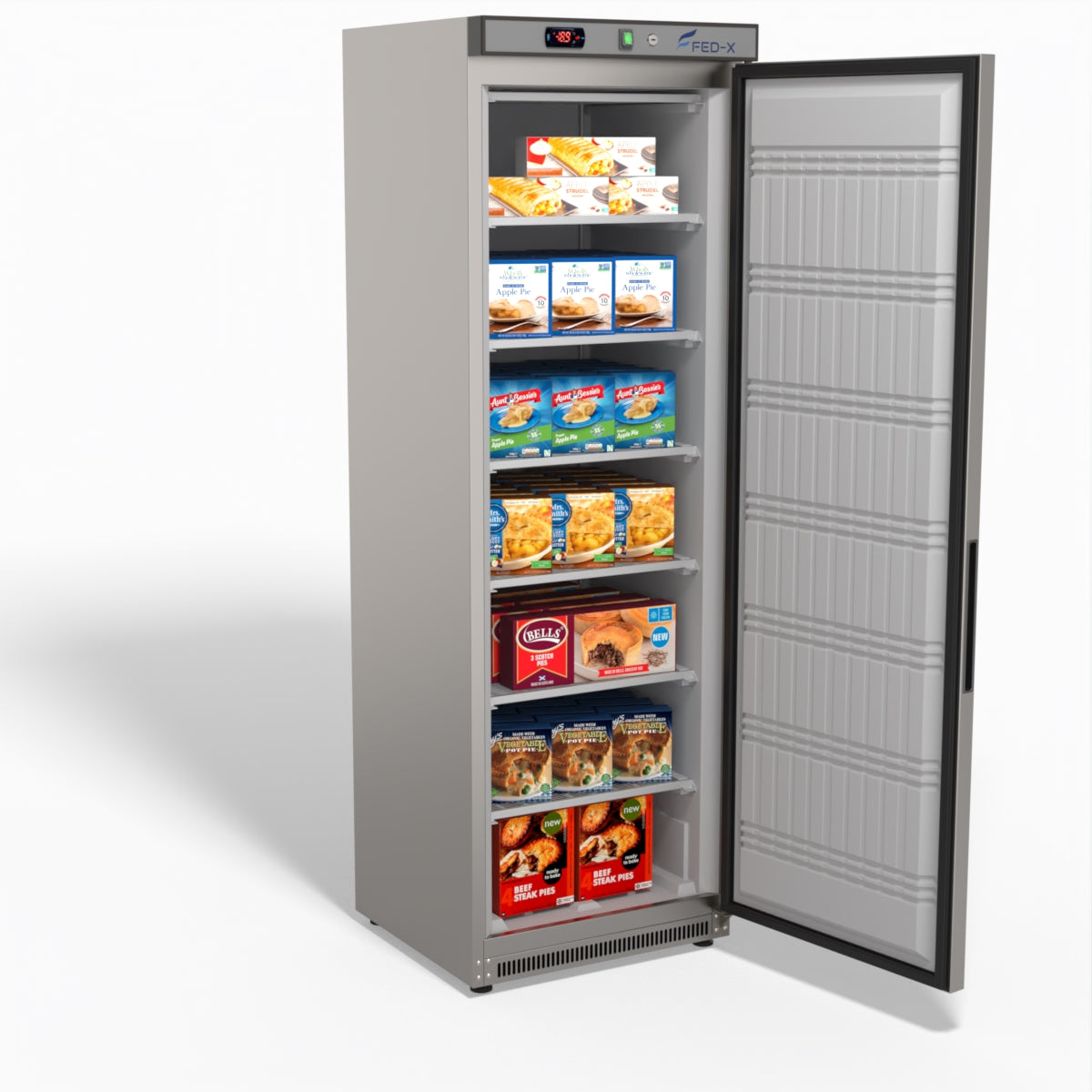 FED-X Thermaster Stainless Steel Upright Static Freezer XF400SS