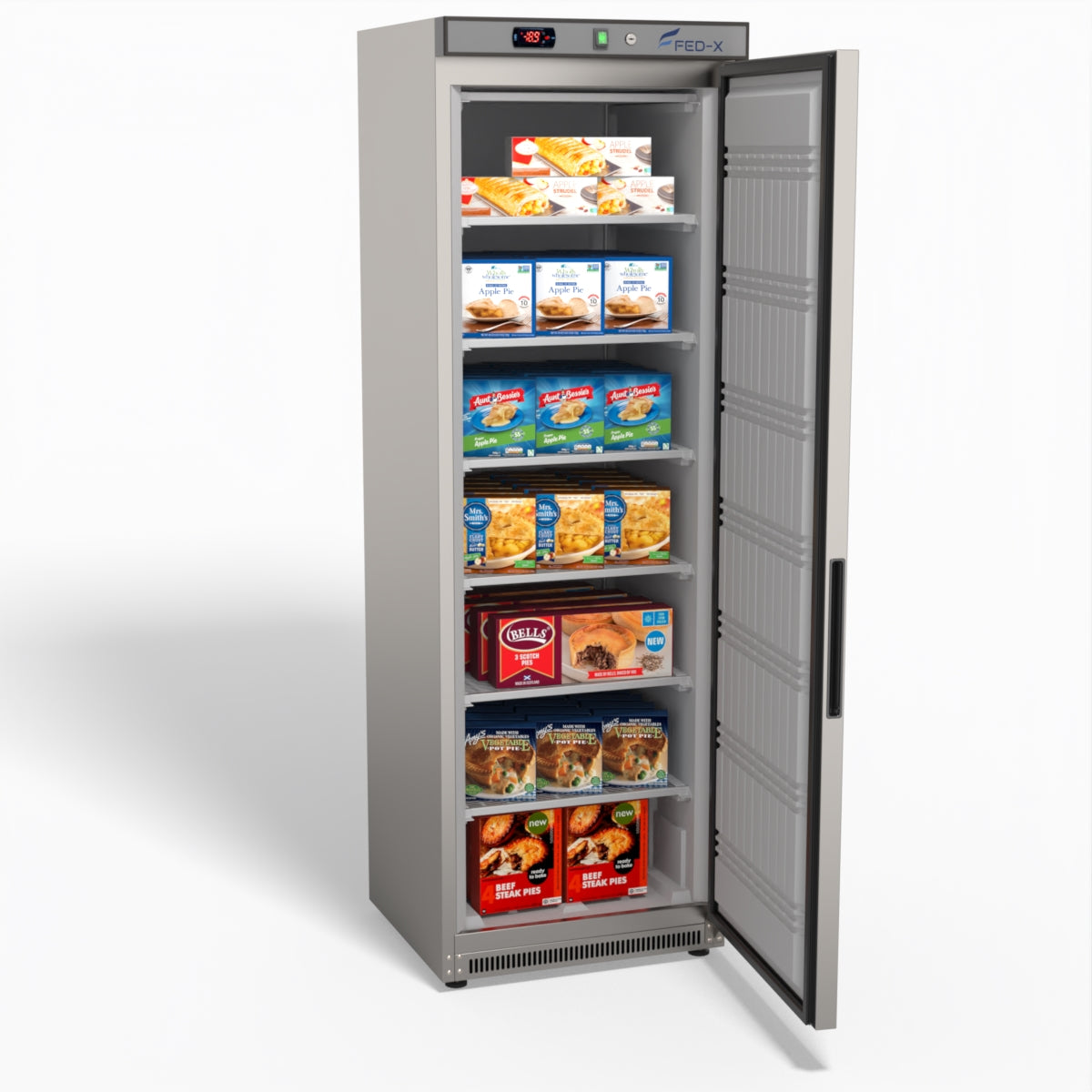 FED-X Thermaster Stainless Steel Upright Static Freezer XF400SS