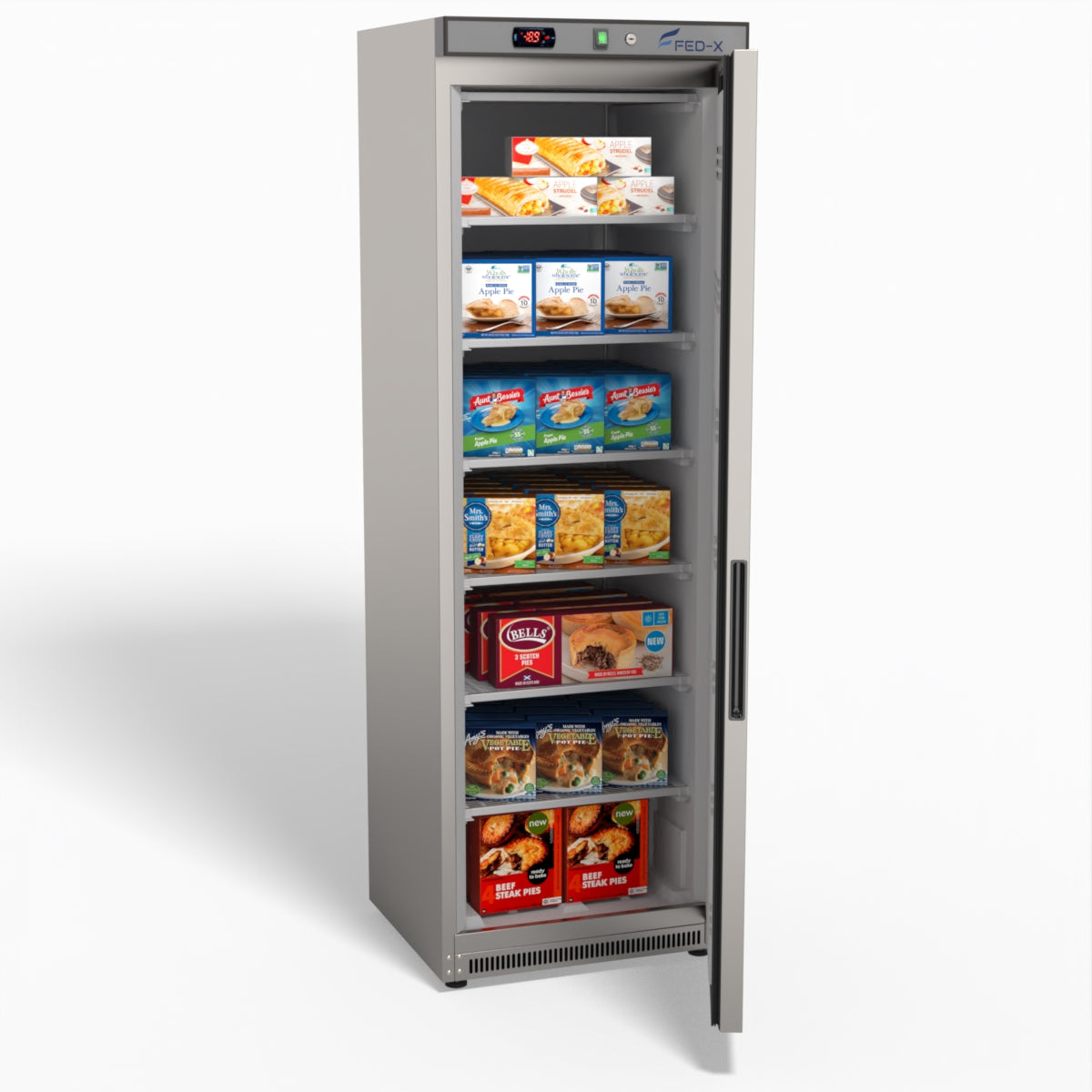 FED-X Thermaster Stainless Steel Upright Static Freezer XF400SS