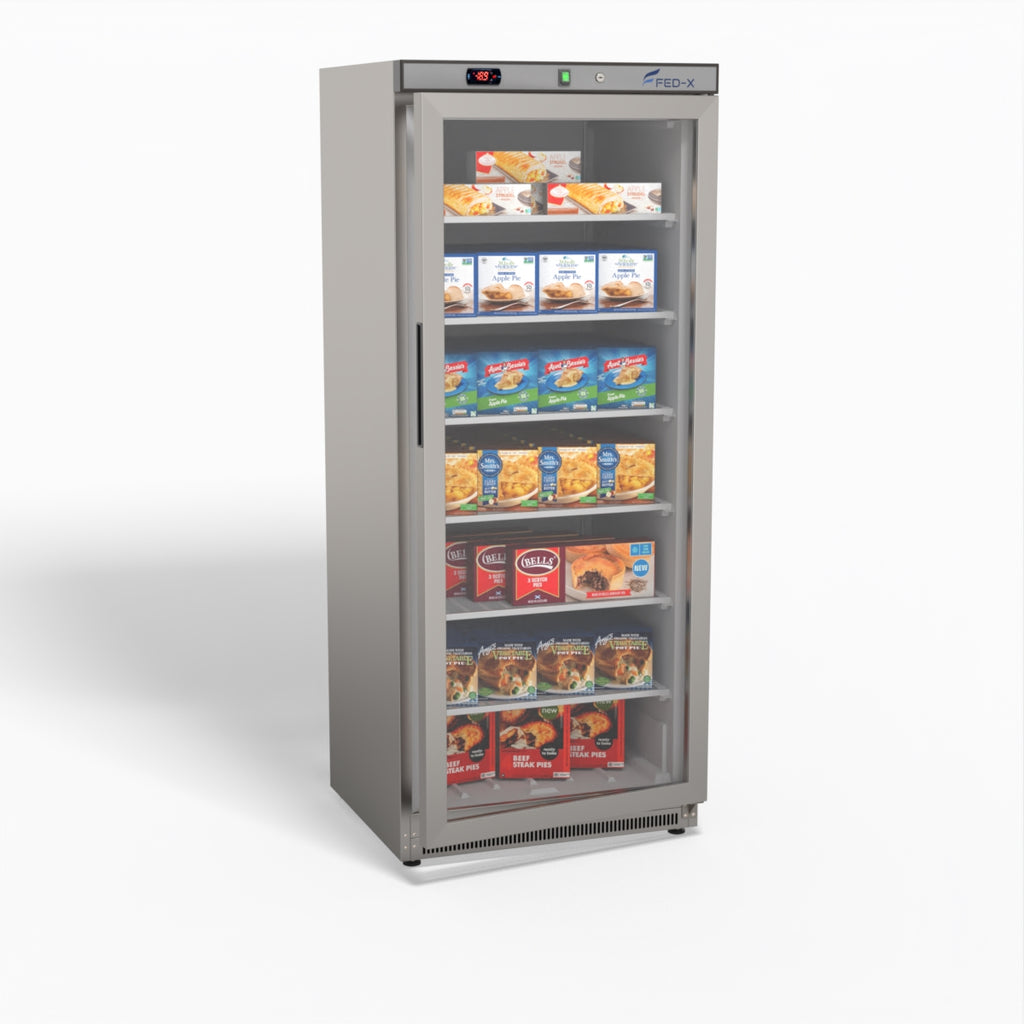 FED-X 555L Single Glass Door Freezer - XF600SG