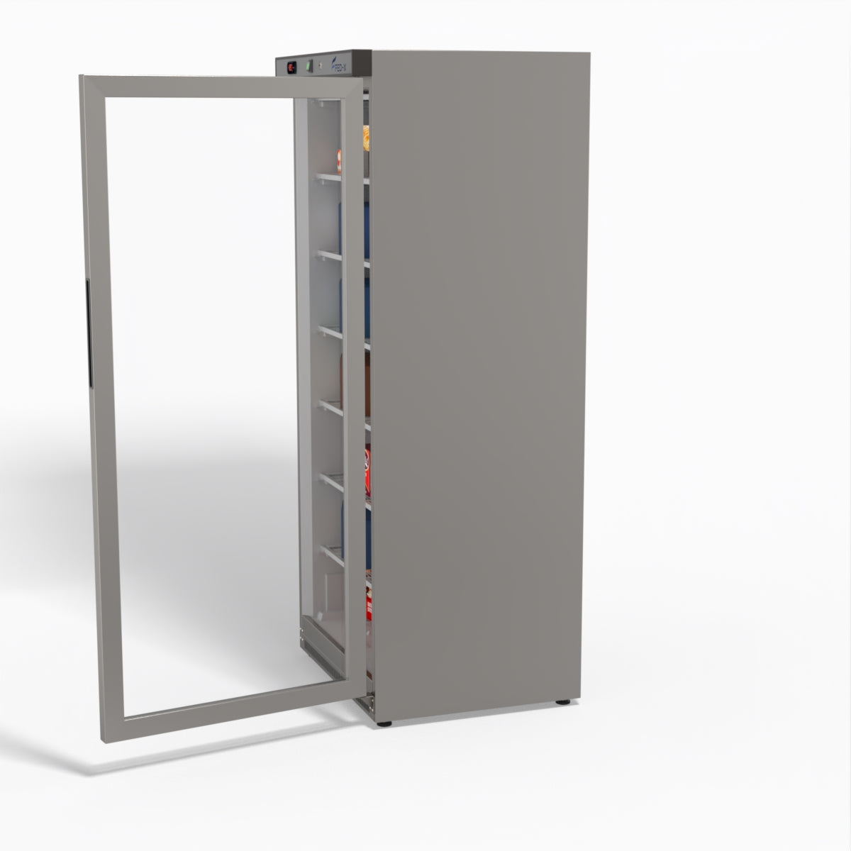 FED-X Thermaster Stainless Steel Upright Static Display Freezer XF600SG
