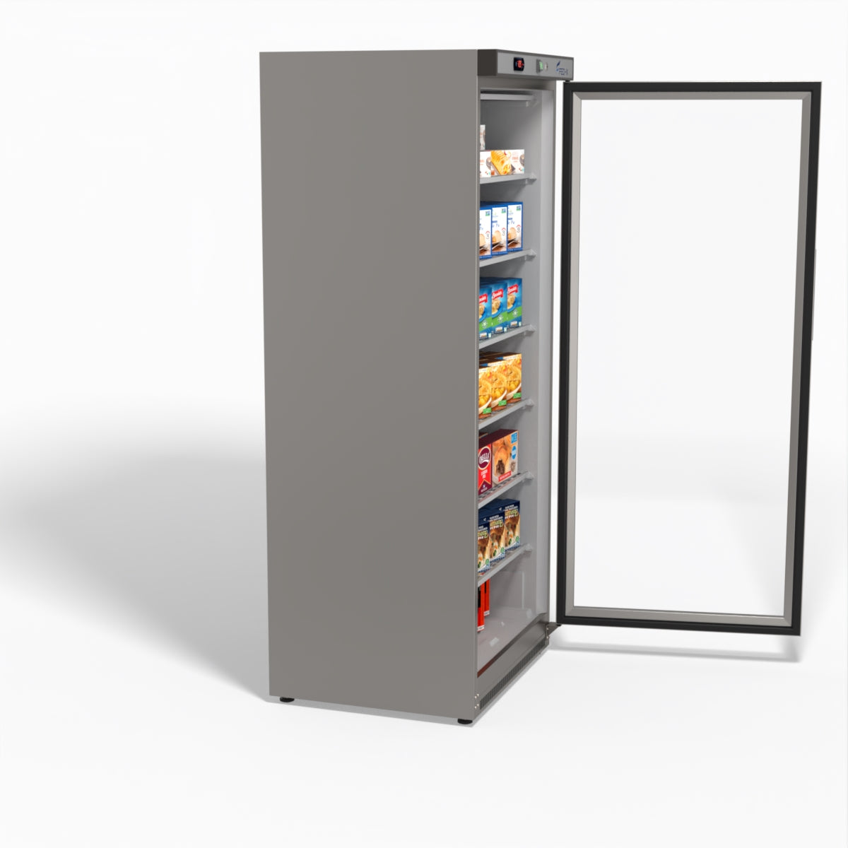 FED-X Thermaster Stainless Steel Upright Static Display Freezer XF600SG
