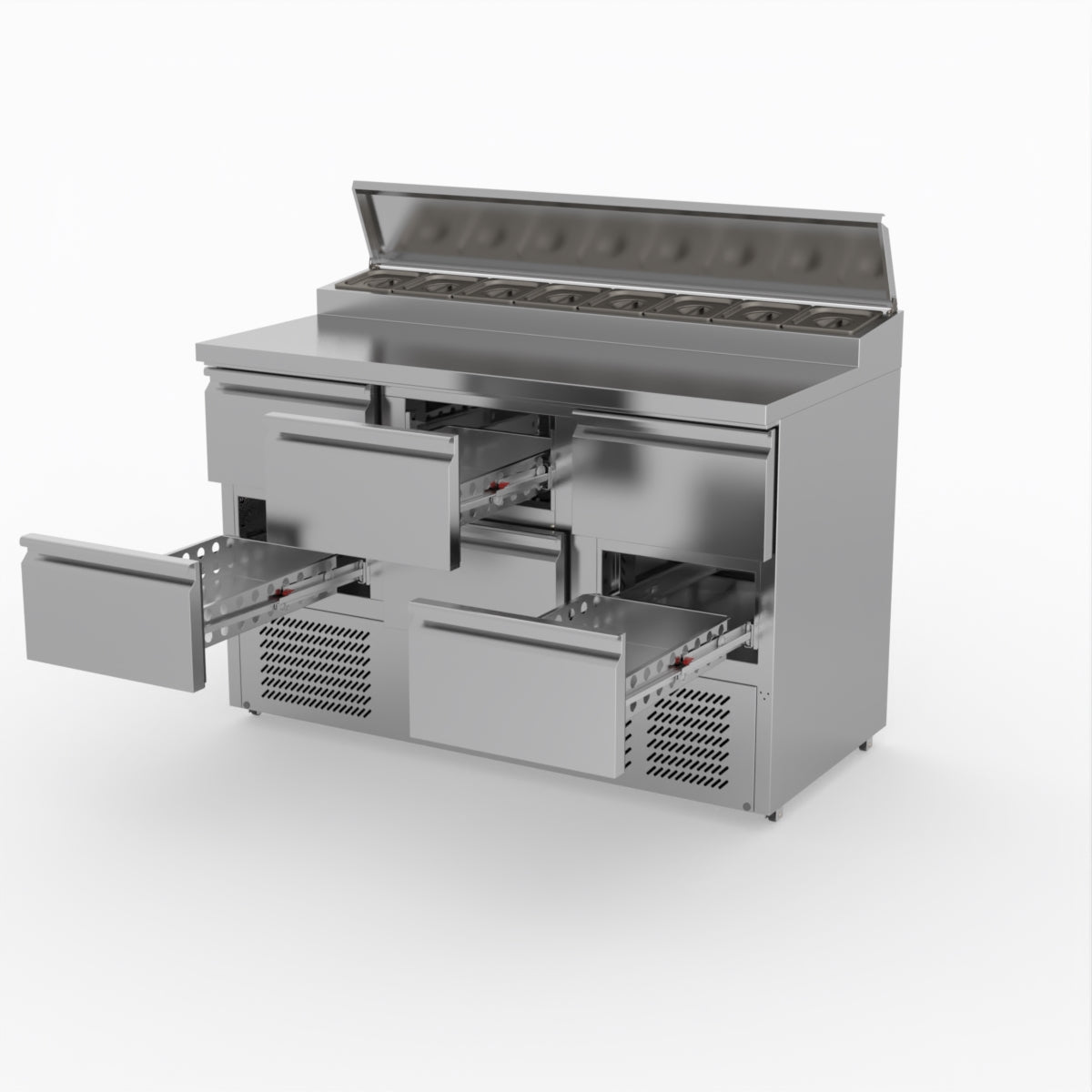 FED-X Six Drawer Salad Prep Fridge XGNS1300D-6D
