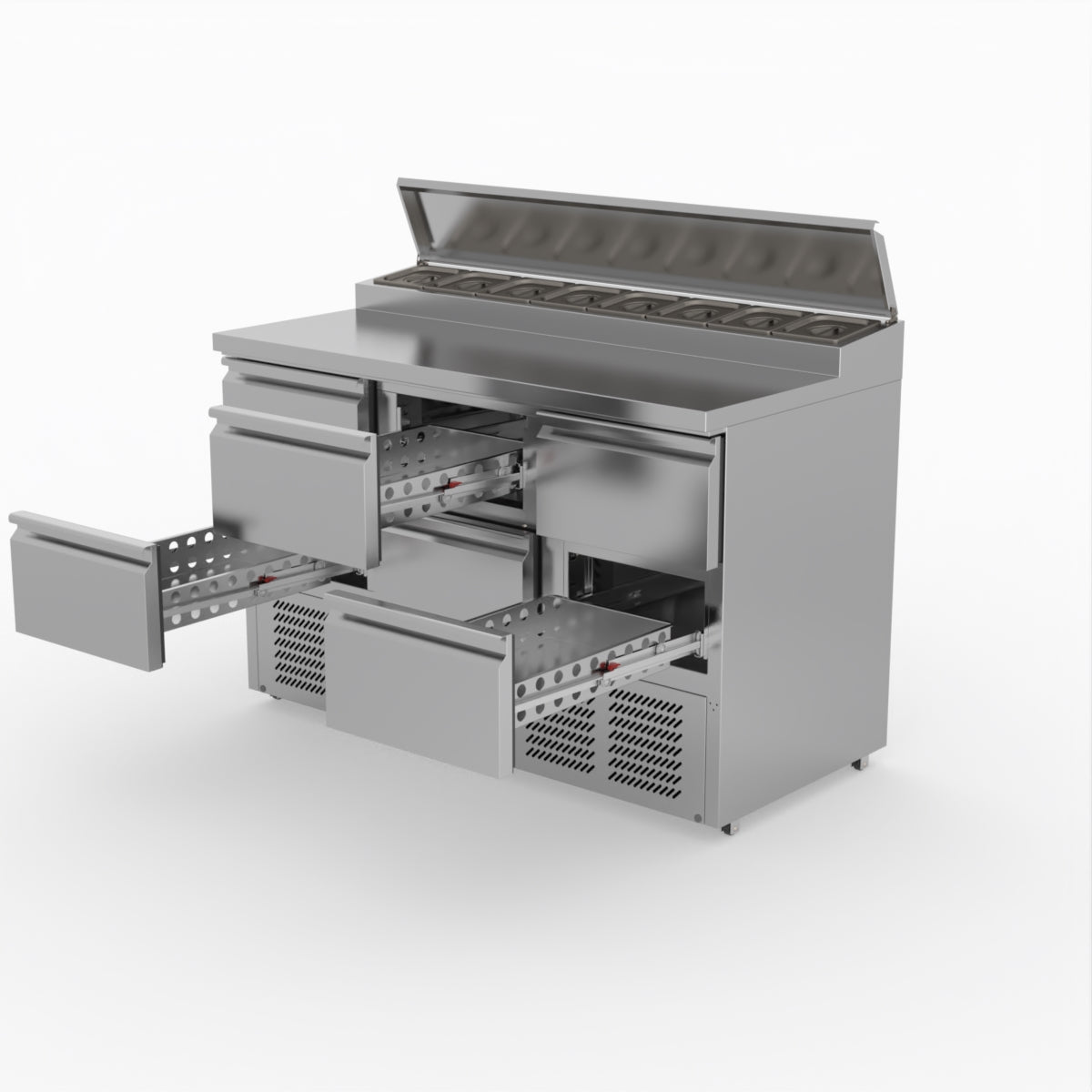 FED-X Six Drawer Salad Prep Fridge XGNS1300D-6D