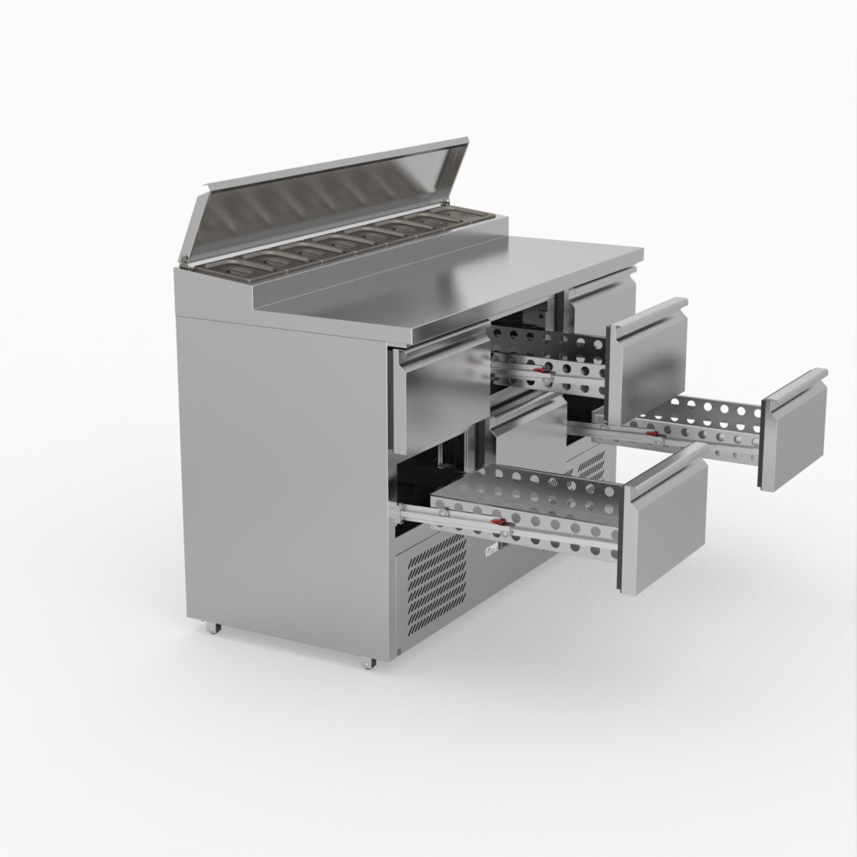 FED-X Six Drawer Salad Prep Fridge XGNS1300D-6D