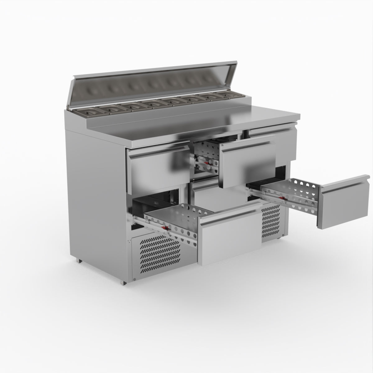 FED-X Six Drawer Salad Prep Fridge XGNS1300D-6D