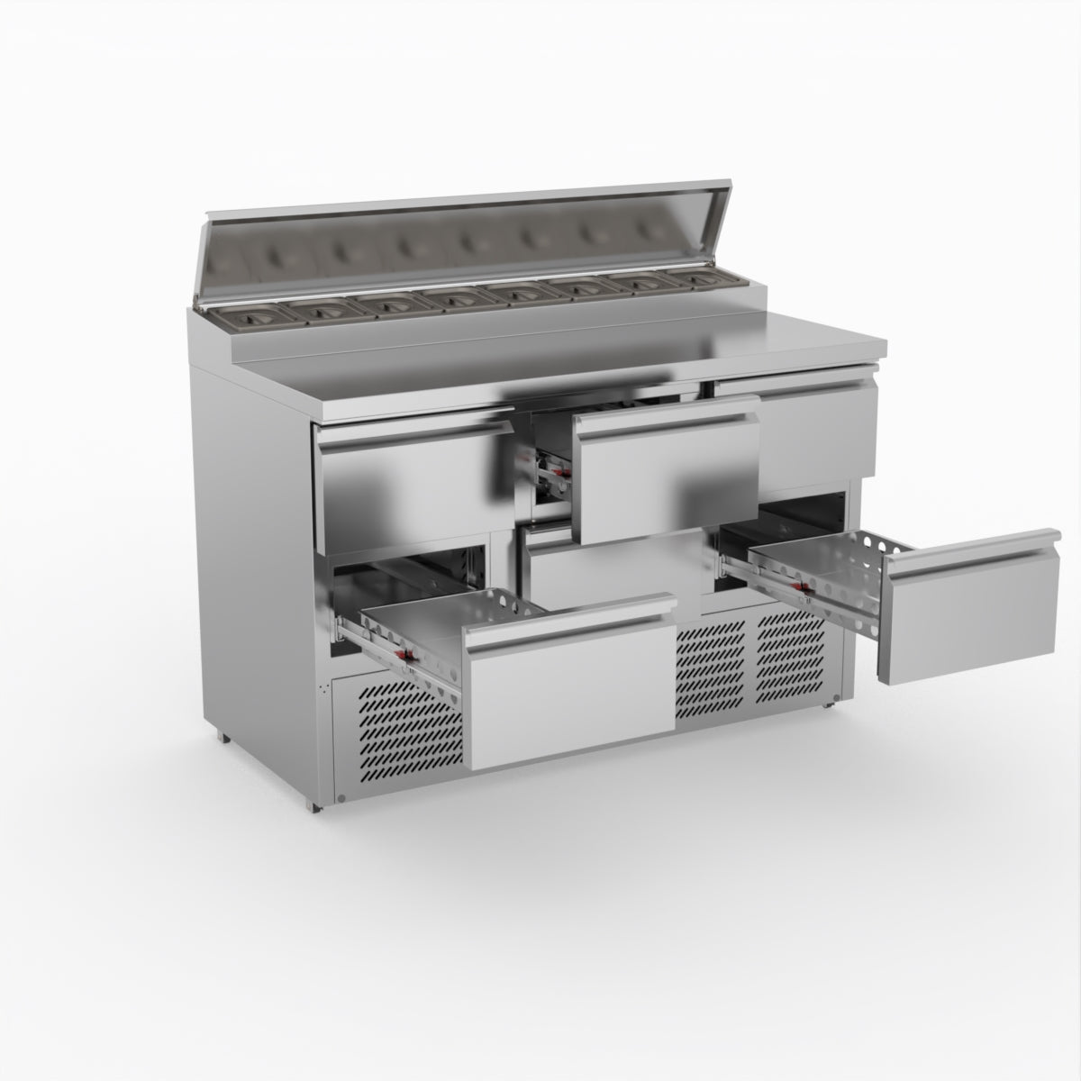 FED-X Six Drawer Salad Prep Fridge XGNS1300D-6D